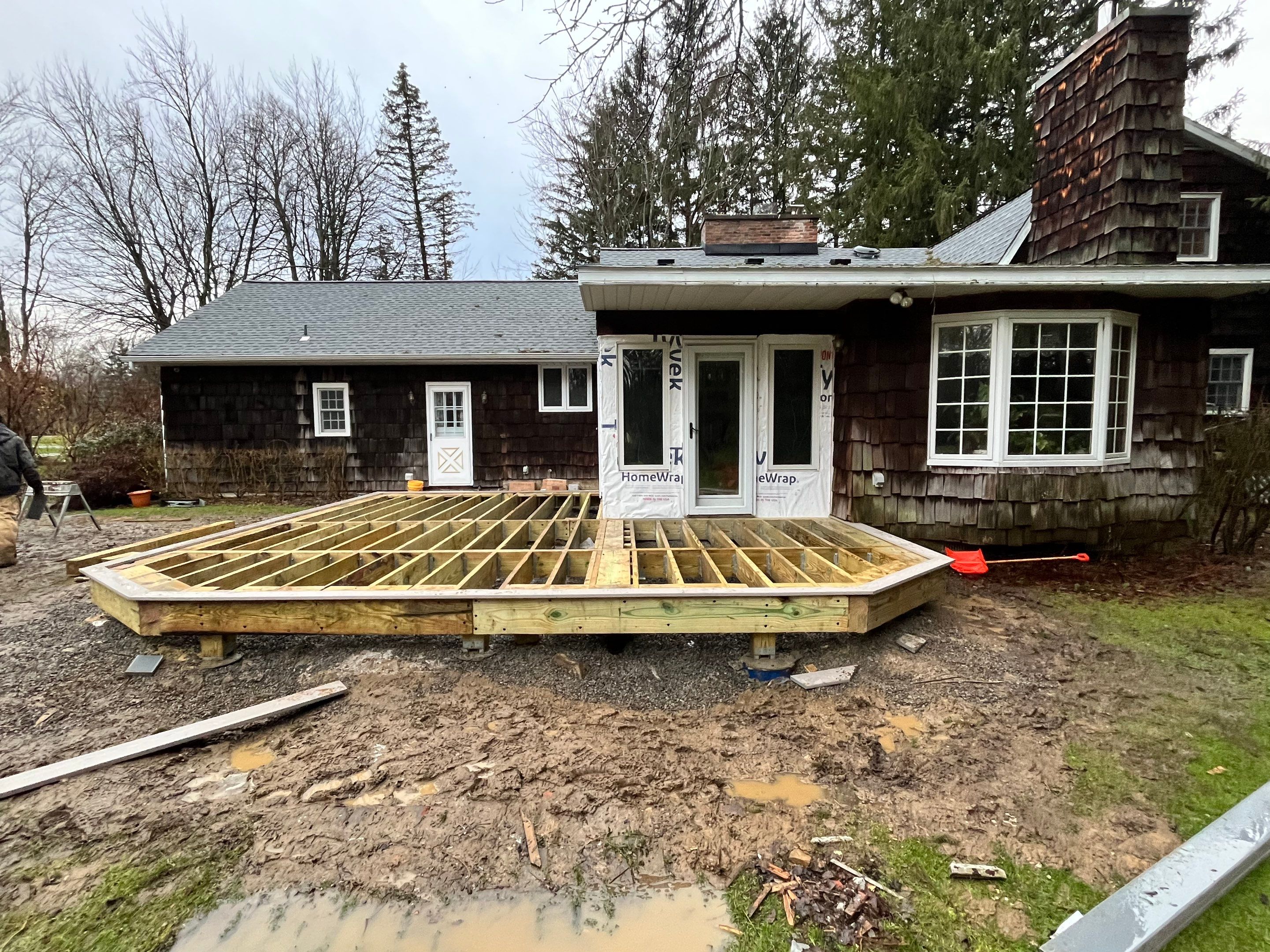 Deck and Stamped Concrete by Ivy Lea Construction