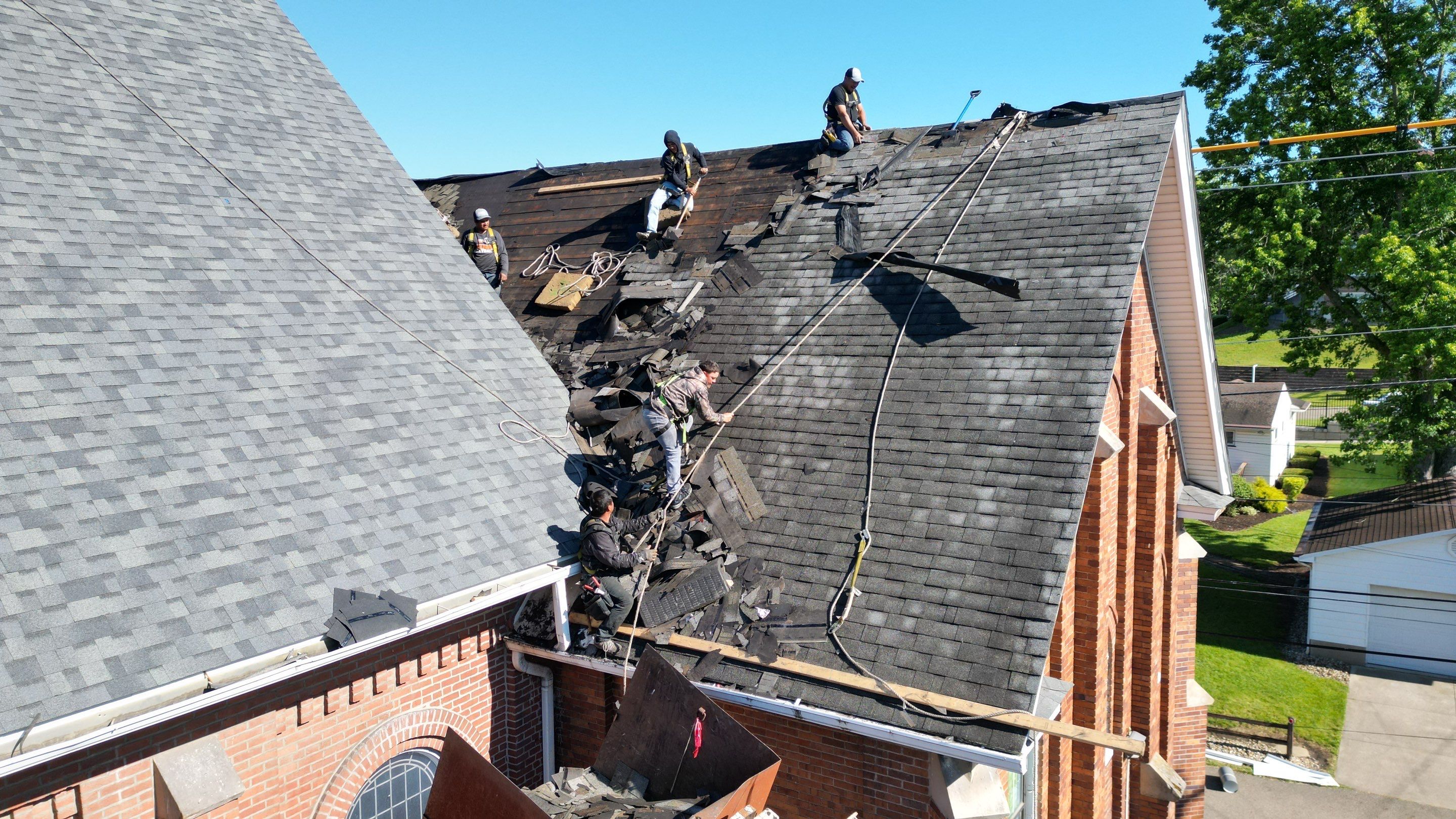 Commercial Roofing Installation using Duration Series Shingles - Estate Gray by RoofX 