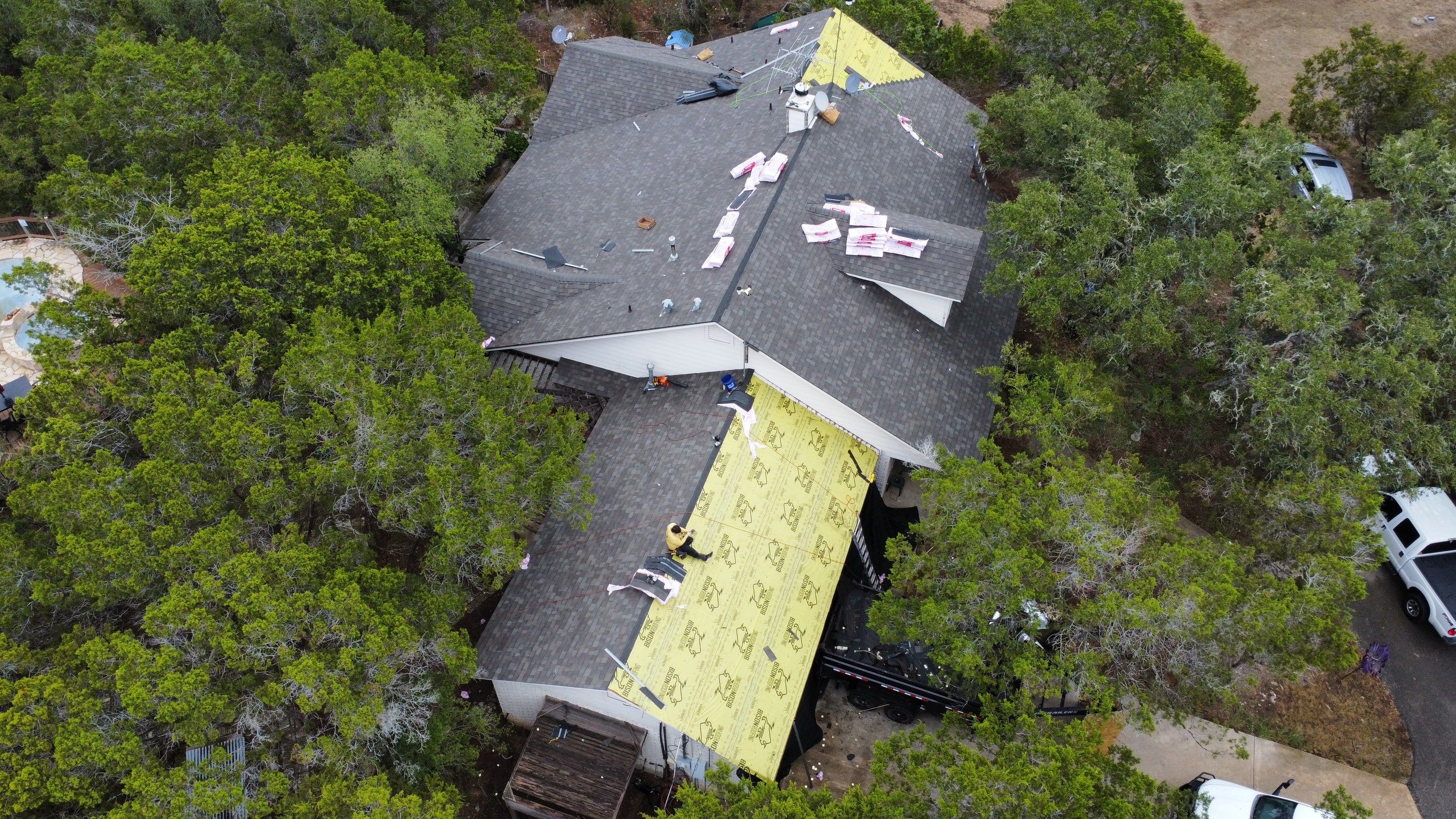 New Braunfels Roof Project  by Bison Roofing  