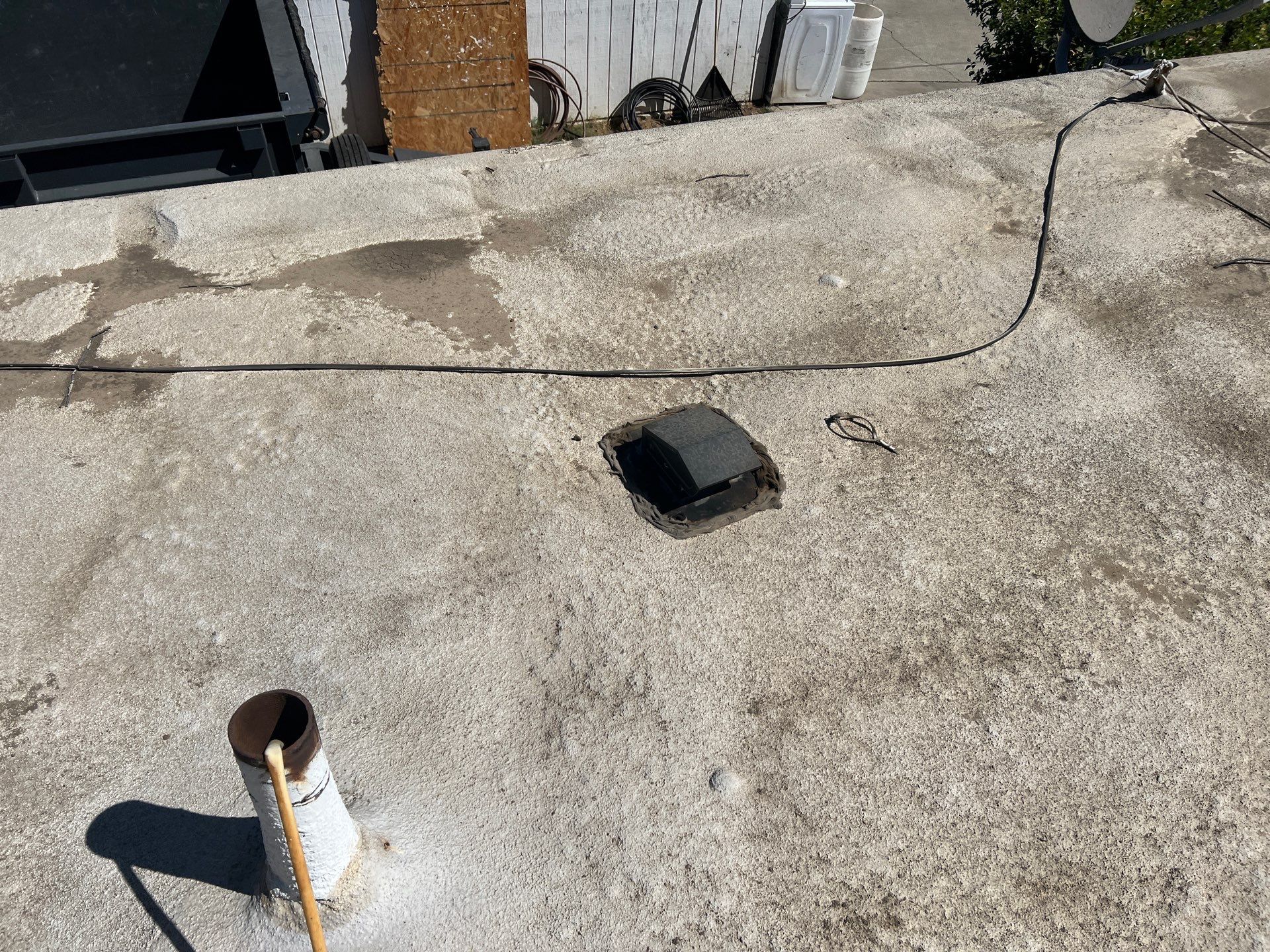 Foam Refurbish using Conklin Benchmark/PUMA XL coatings and spray foam by Straight Edge Roofing Inc