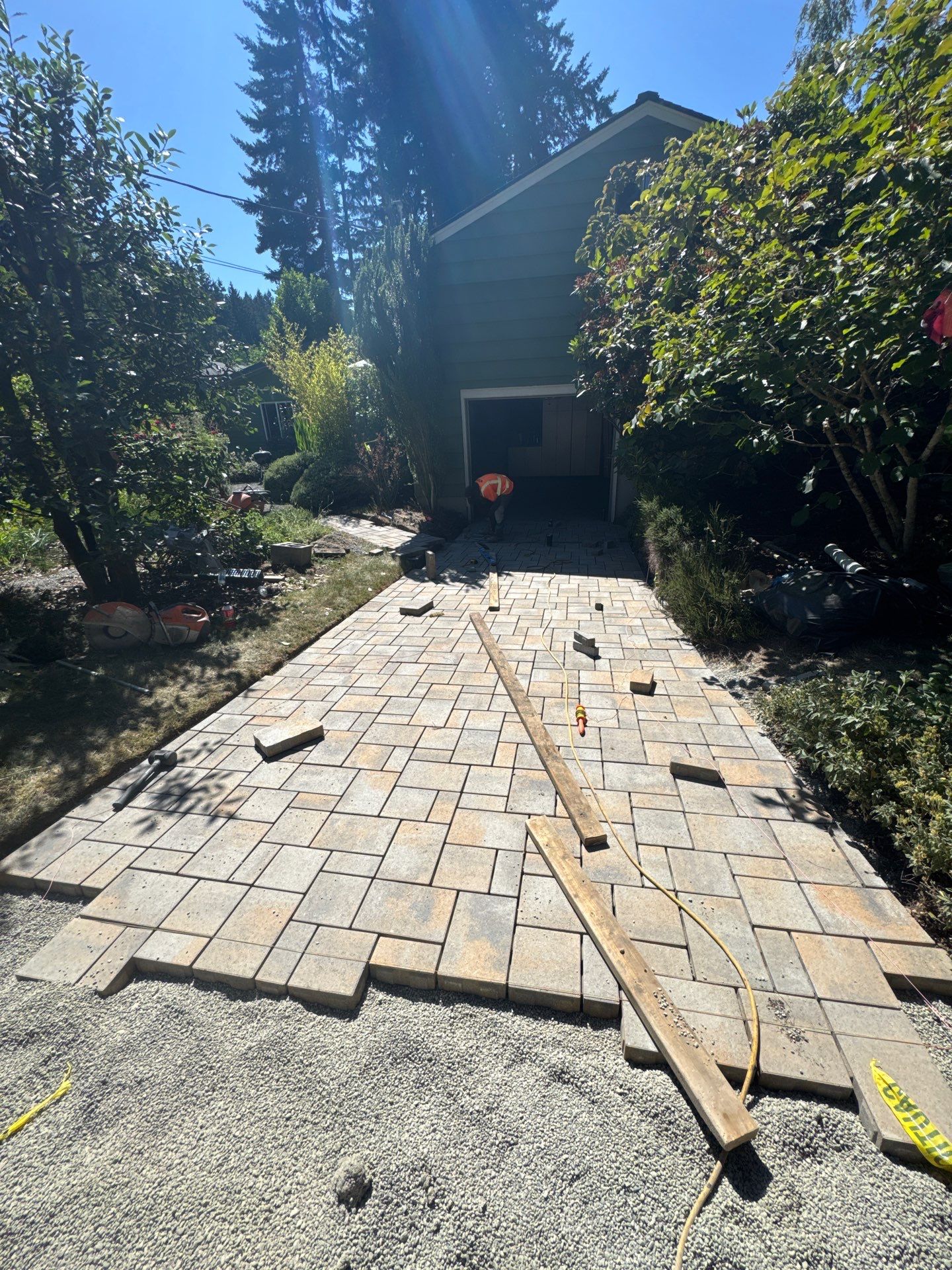 Pavers Driveway & Walkway with Concrete Lip | Seattle  by Jireh Asphalt & Concrete Inc 