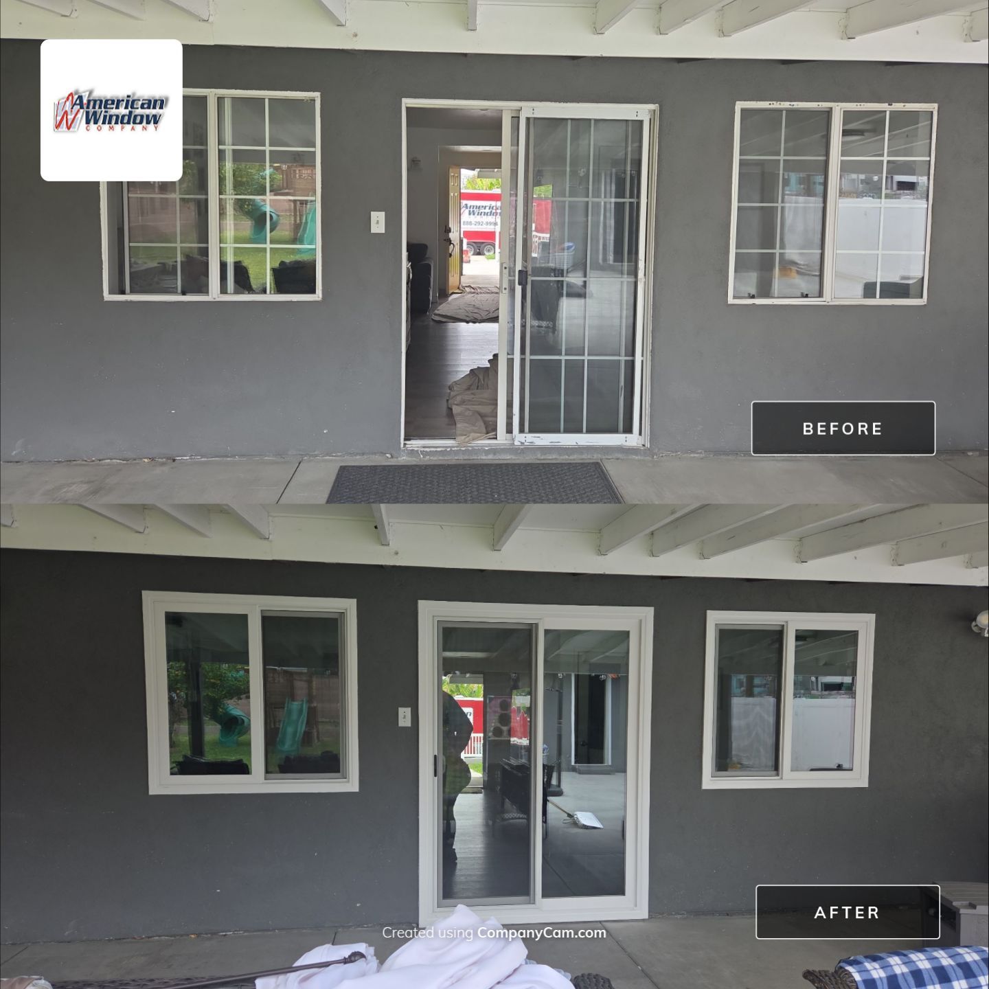 Milgard Tuscany window installation in Whittier, CA by American Window Company