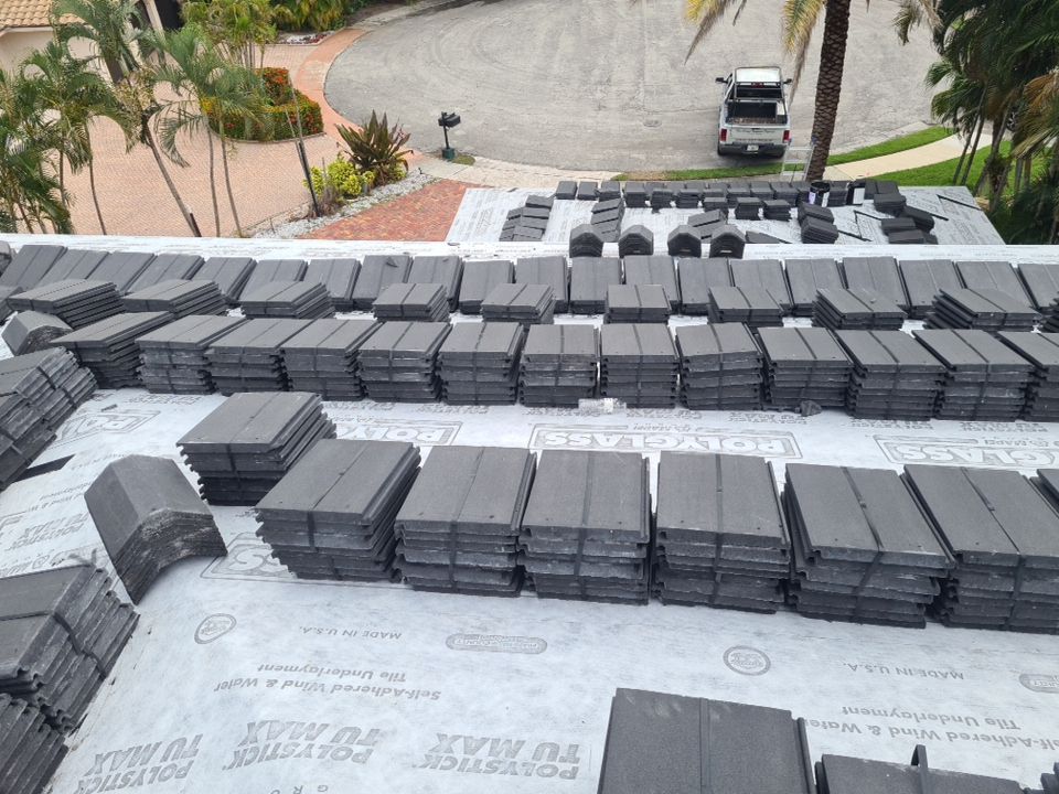 Residential Roofing Installation using Eagle Roofing Tile by BLUES BROTHERS ROOFING