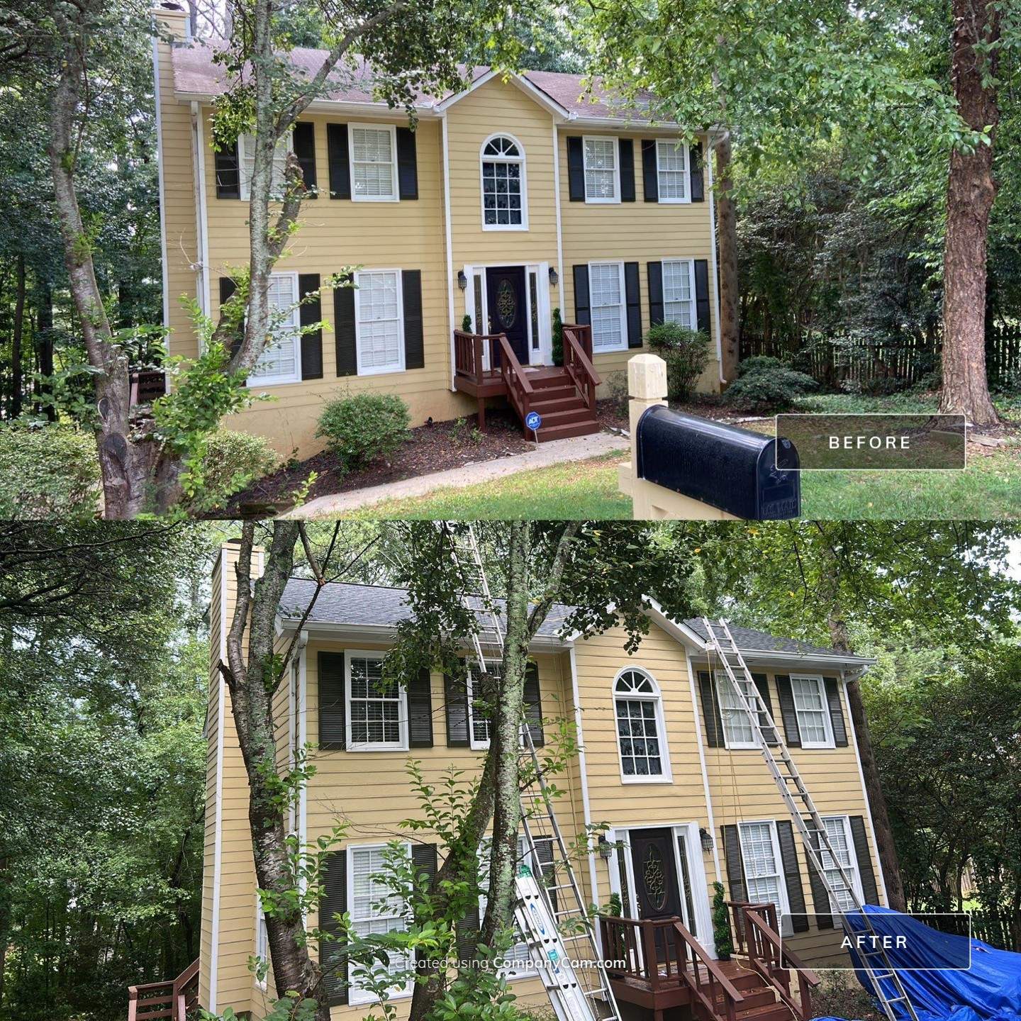 20-Year-Old Roof Transformed with GAF Timberline HDZ Charcoal by Georgia Roof Advisors