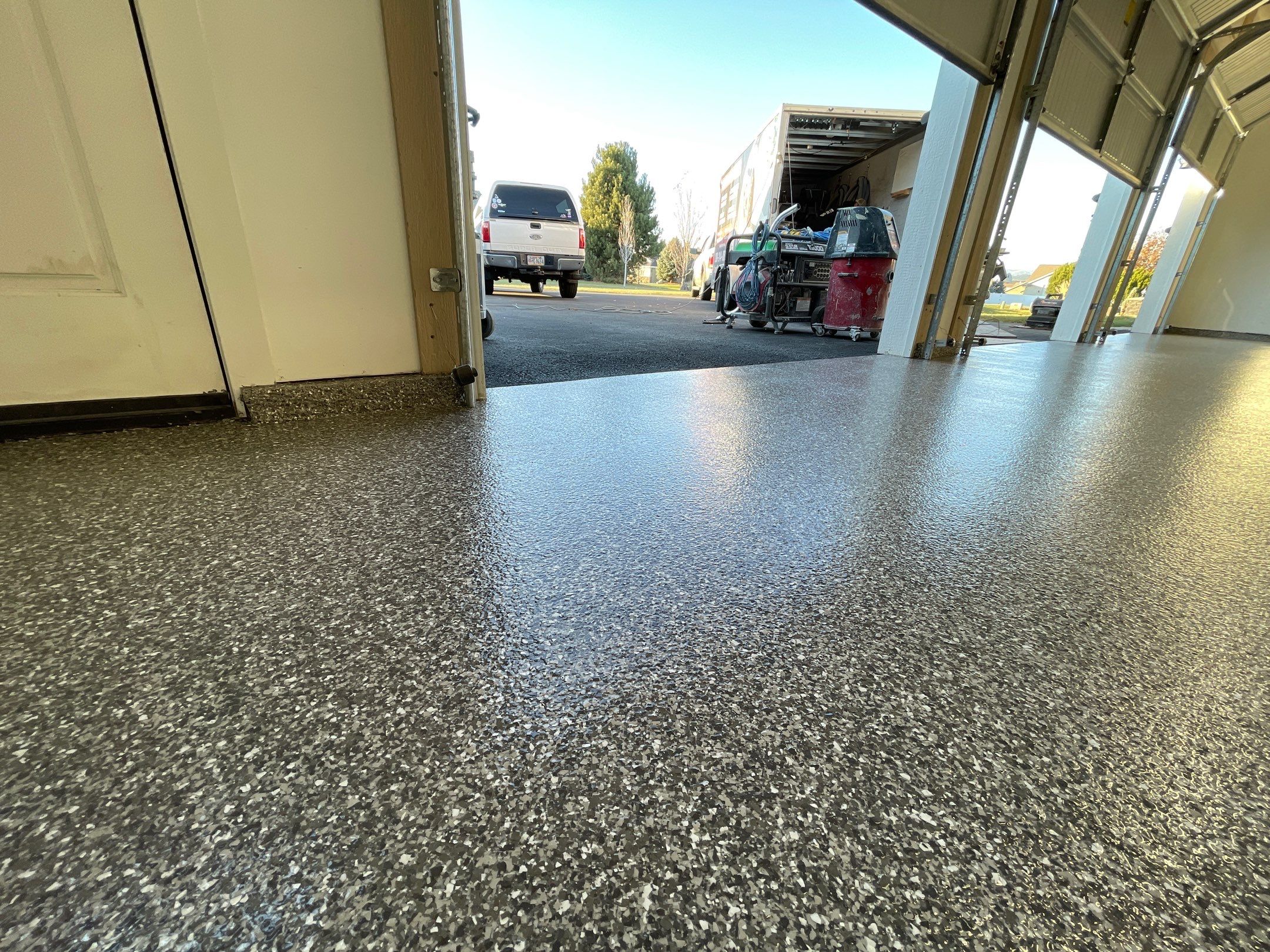 Garage Transformation using Silver Creek by Croc Coatings, LLC