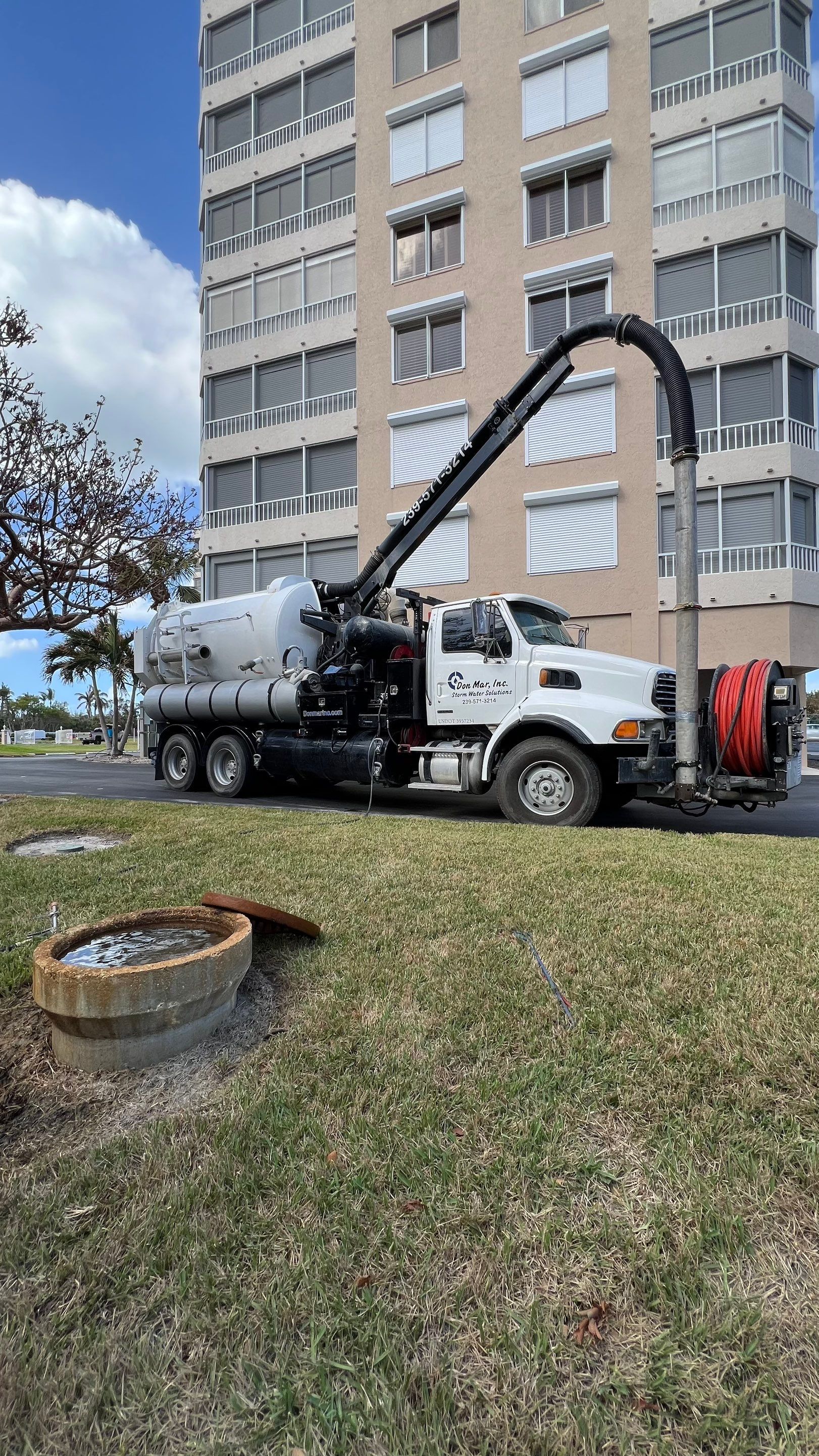Condo Storm Water System Cleaning and Maintenance From Hurricane Ian by APS Power & Water