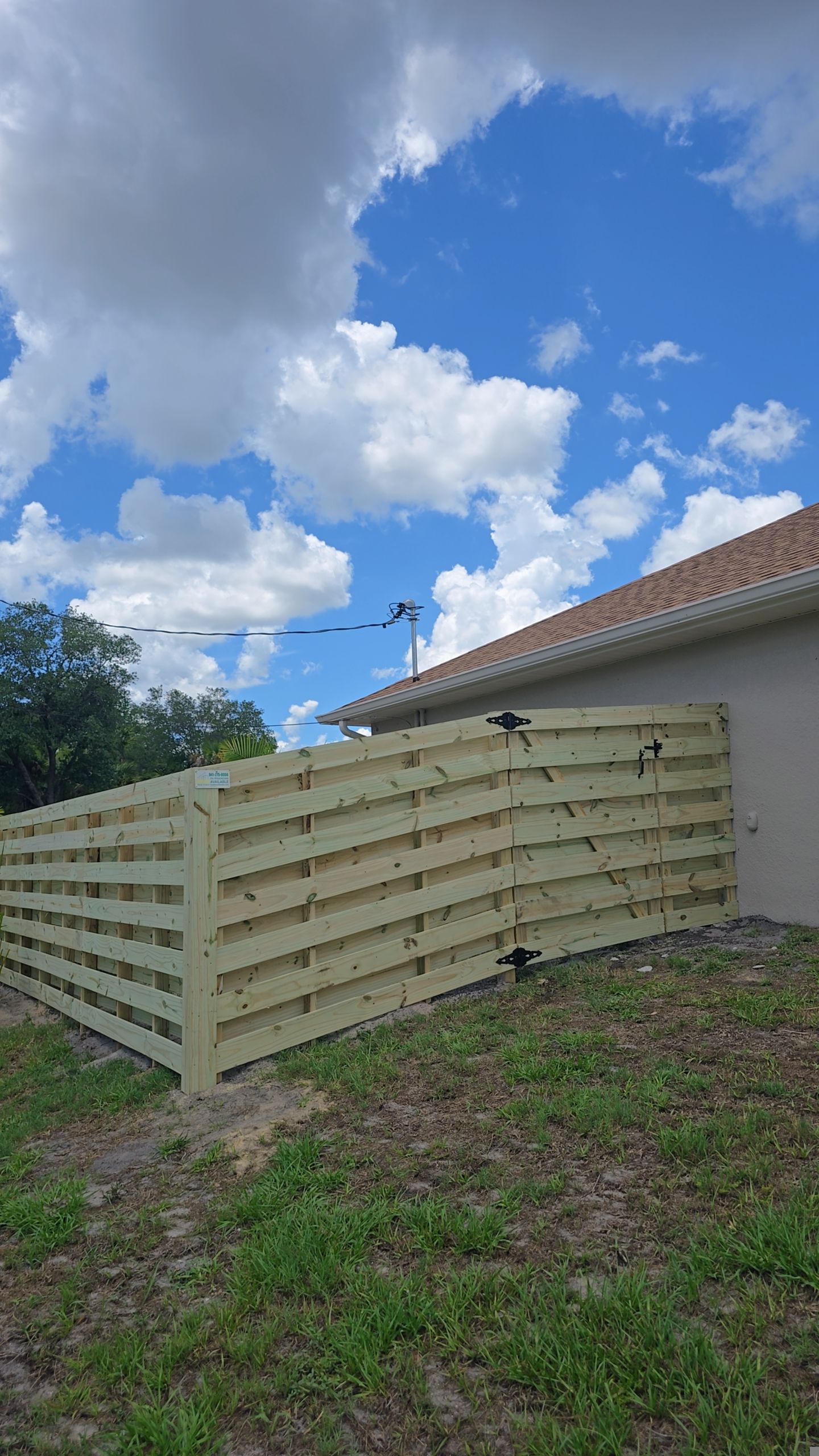 Horizontal Shadowbox Wood in North Port by True Fence LLC