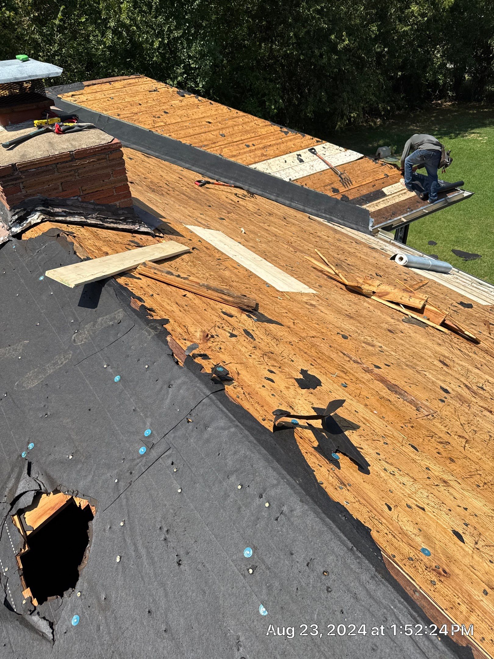 Reroof using IKO Granite Black by Castillo Roofing