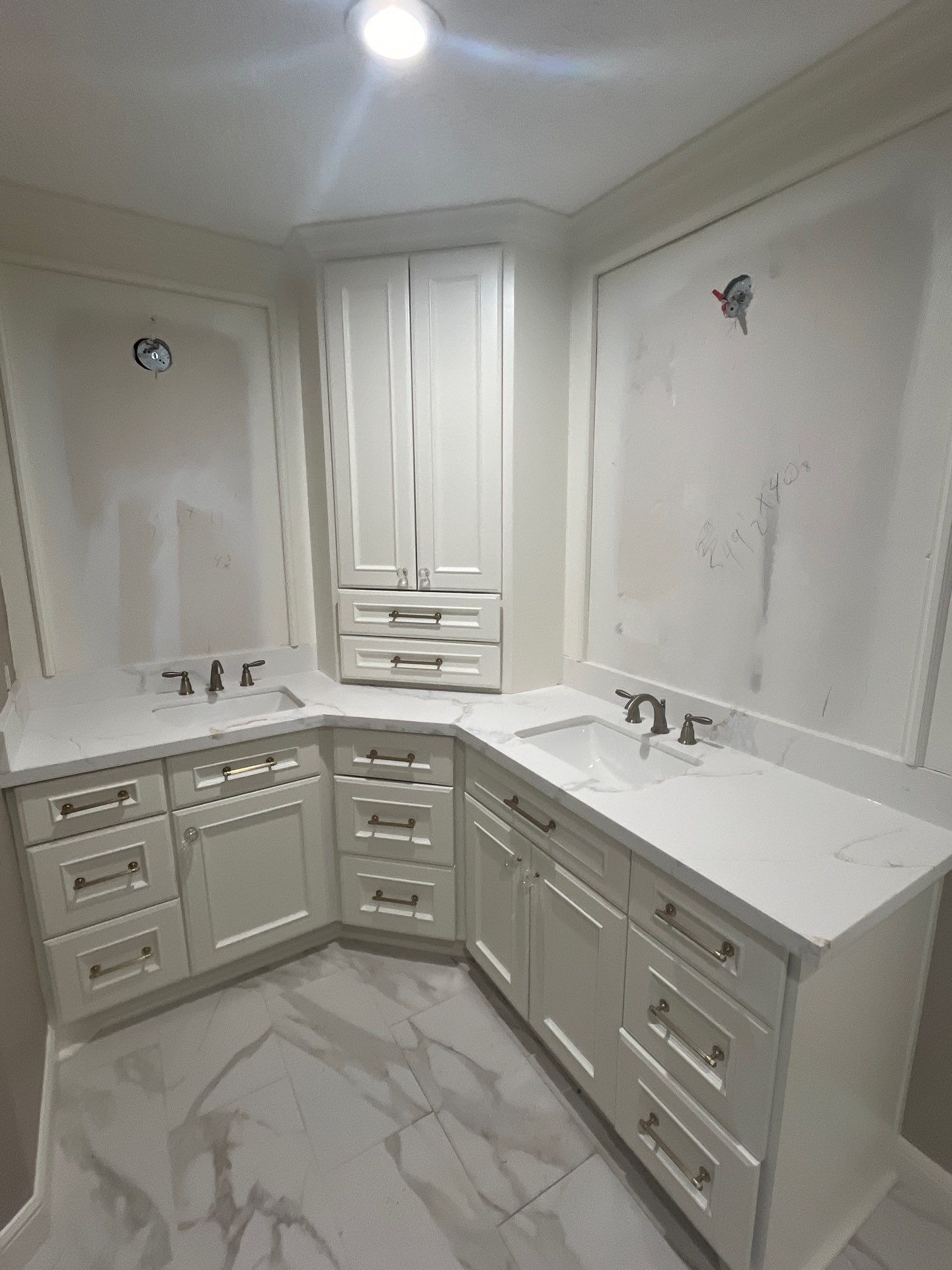 Bathroom Remodel with Water Mitigation Equipment | LT Contractors by L&T General Contractors and Restoration INC