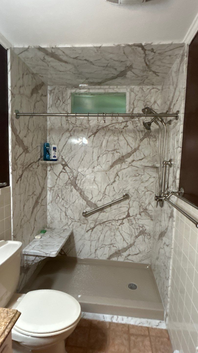 Tub to Shower w Window by BathPlanet SW Virginia