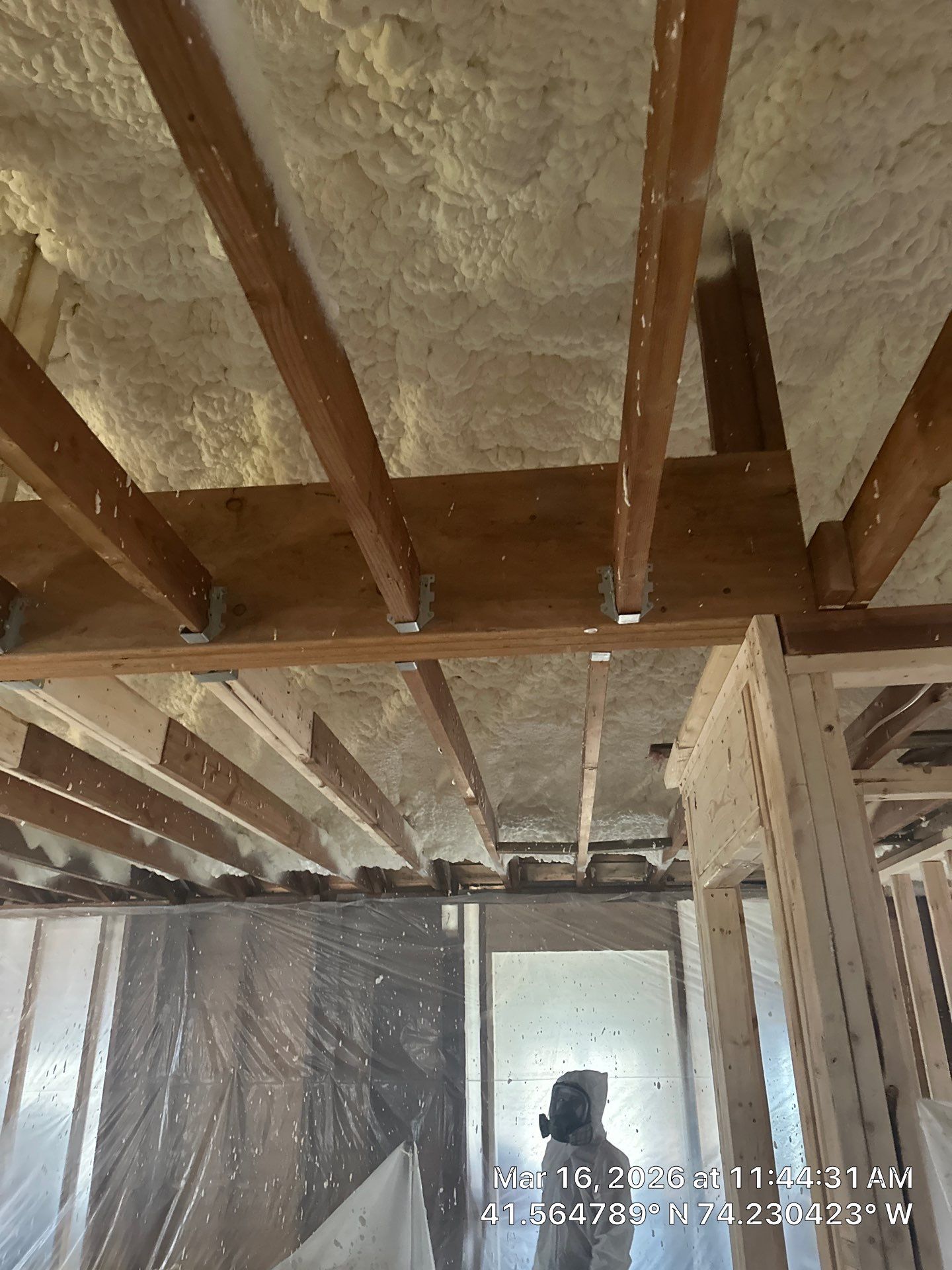 Exterior Walls using Closed Cell Spray Foam by NYS Foam & Energy