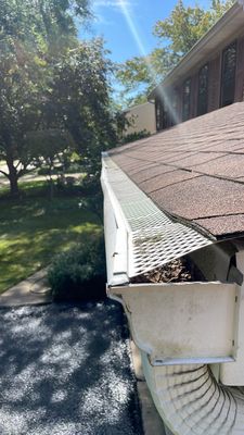 Turtle Shell gutter protection installation in Naperville, IL 60540, photograph 21