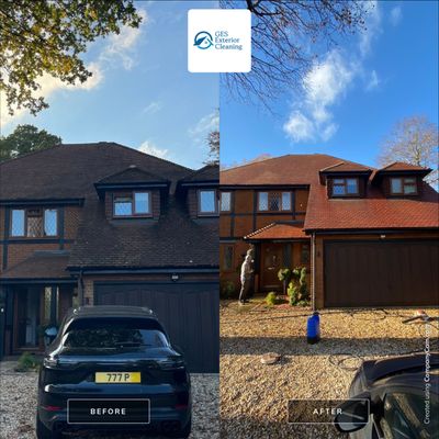 Roof Clean  - Moss Removal - Gutter Clean using Honda 15lpm Low Pressure Washing Machine