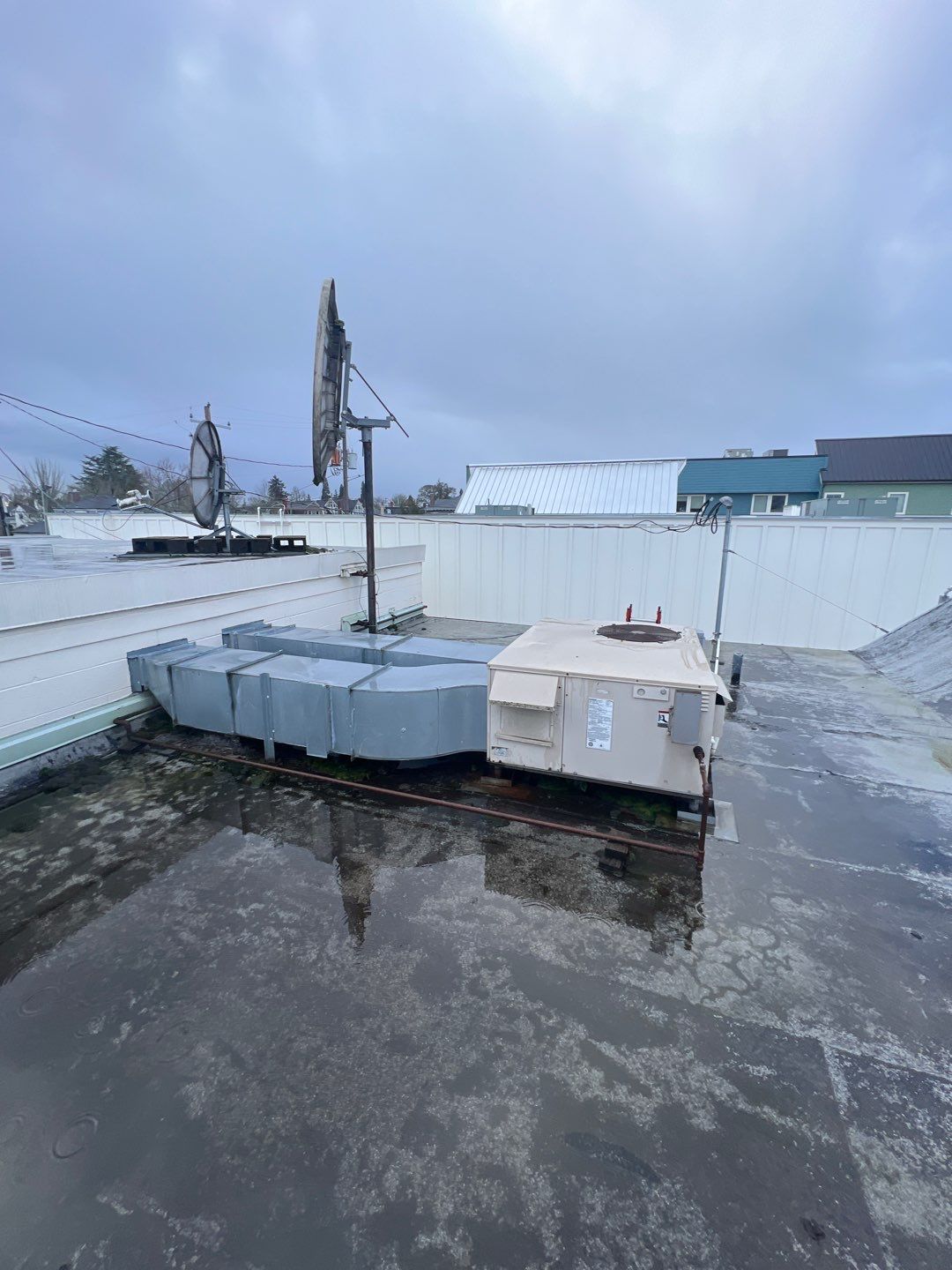 Commercial Flat Roof Installation using GAF 60Mil TPO  by Orezona Building & Roofing Company, Inc.