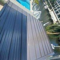 .032 Aluminum 1.5" Mechanical Seam Dark Bronze  by Total Roofing System The Metal Roof Experts