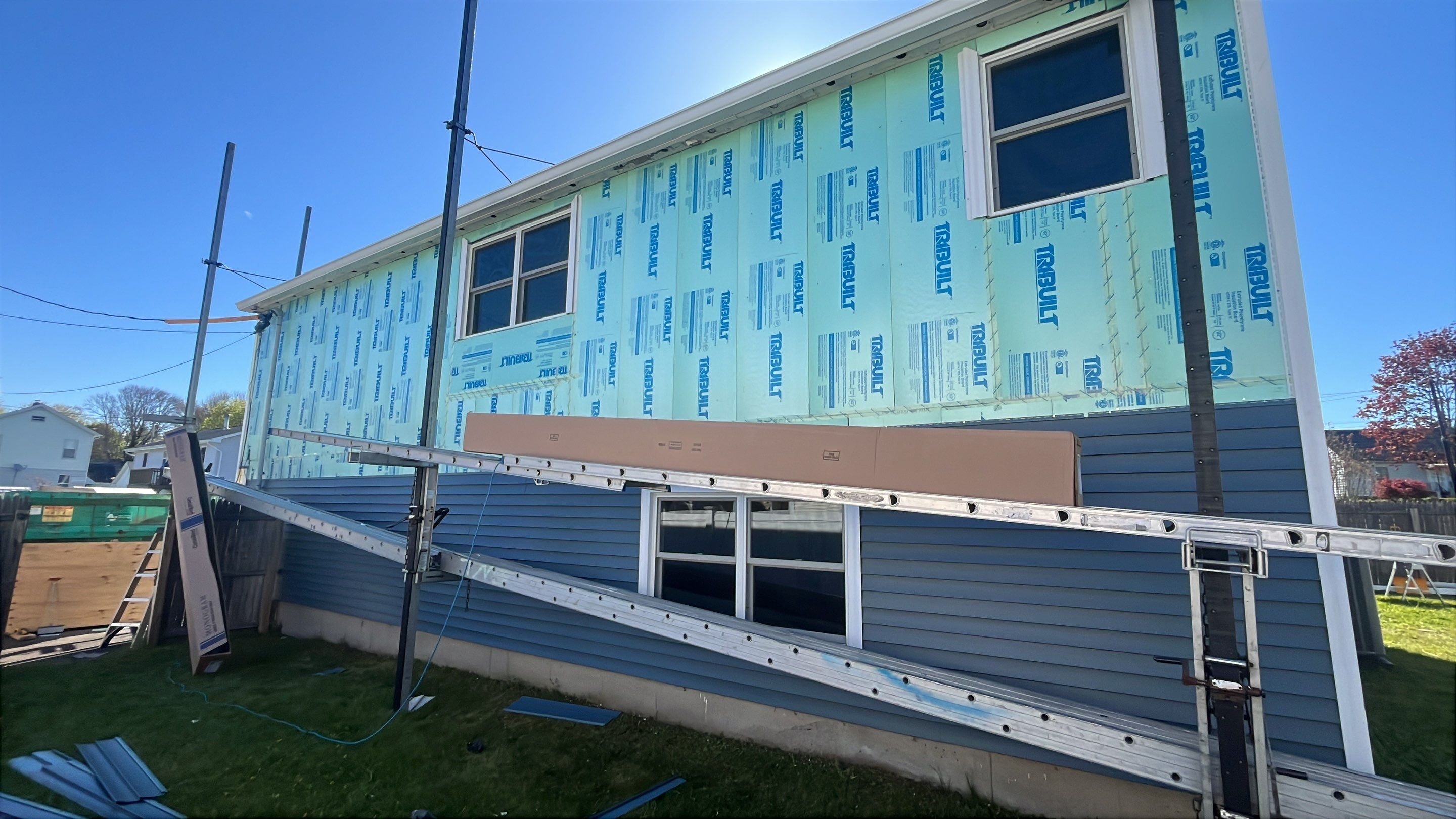 Siding Renewal with Cert Monogram D/4 x 12'6" clapboard, Pacific Blue by DiGiorgi Roofing and Siding Inc
