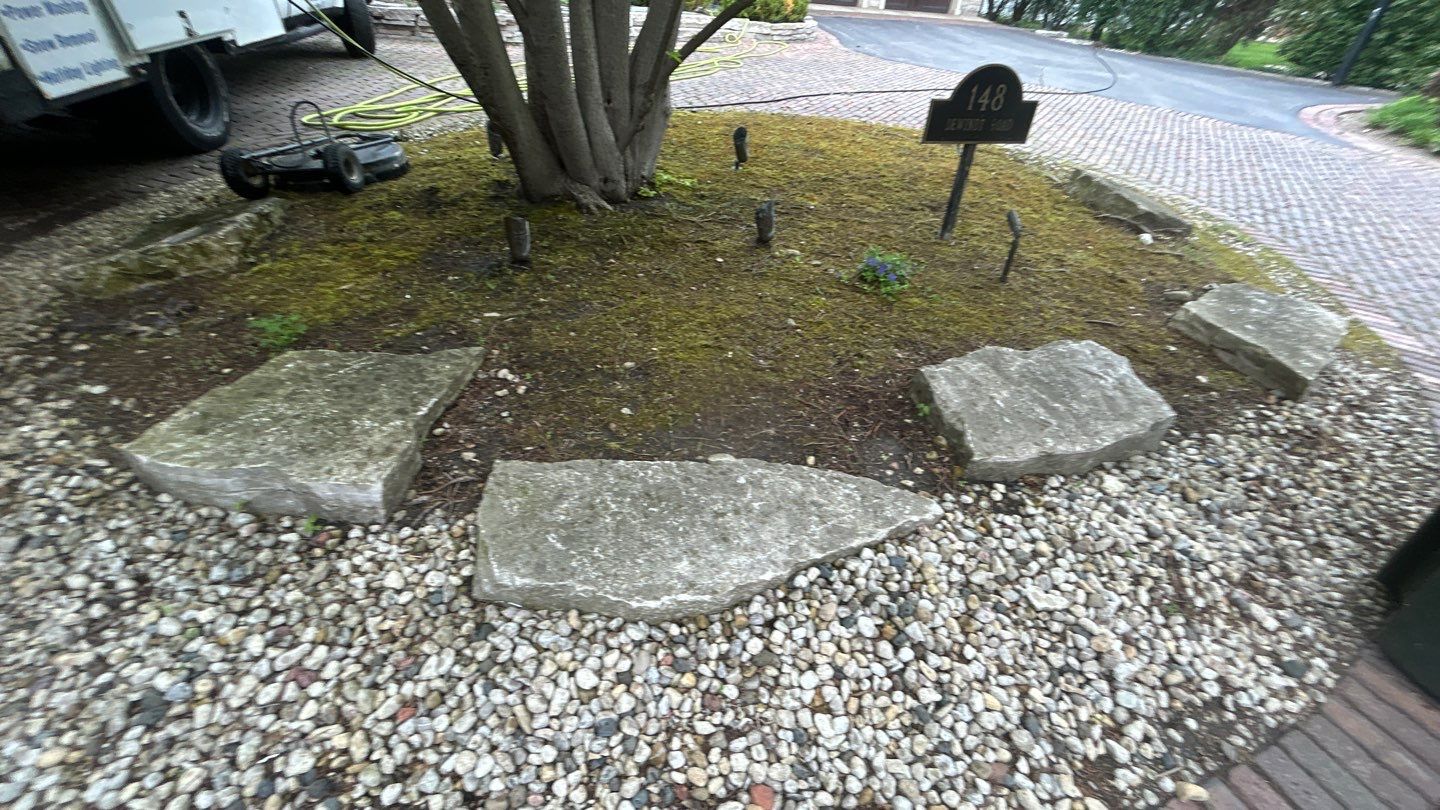 Winnetka, IL bluestone patio cleaning by Northern Power Washing LLC.