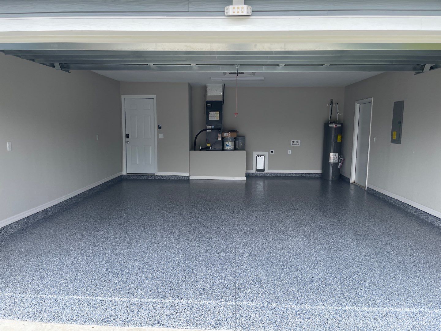 Garage Project in Ocala, FL in Denim by Cross Creek Concrete Coatings