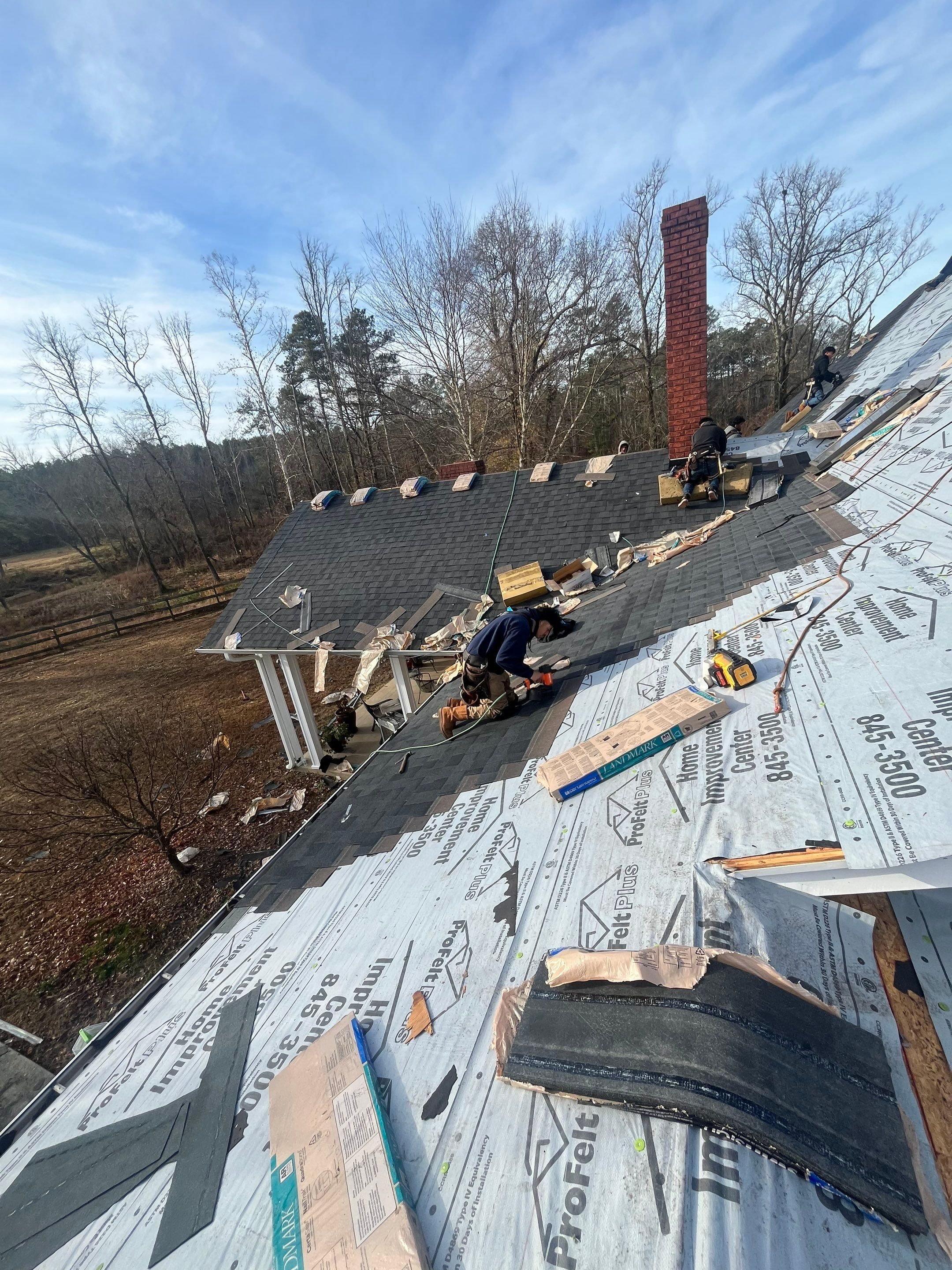 Residential Roofing Repair using CertainTeed XT25: Moire Black by Hostetler Roofing