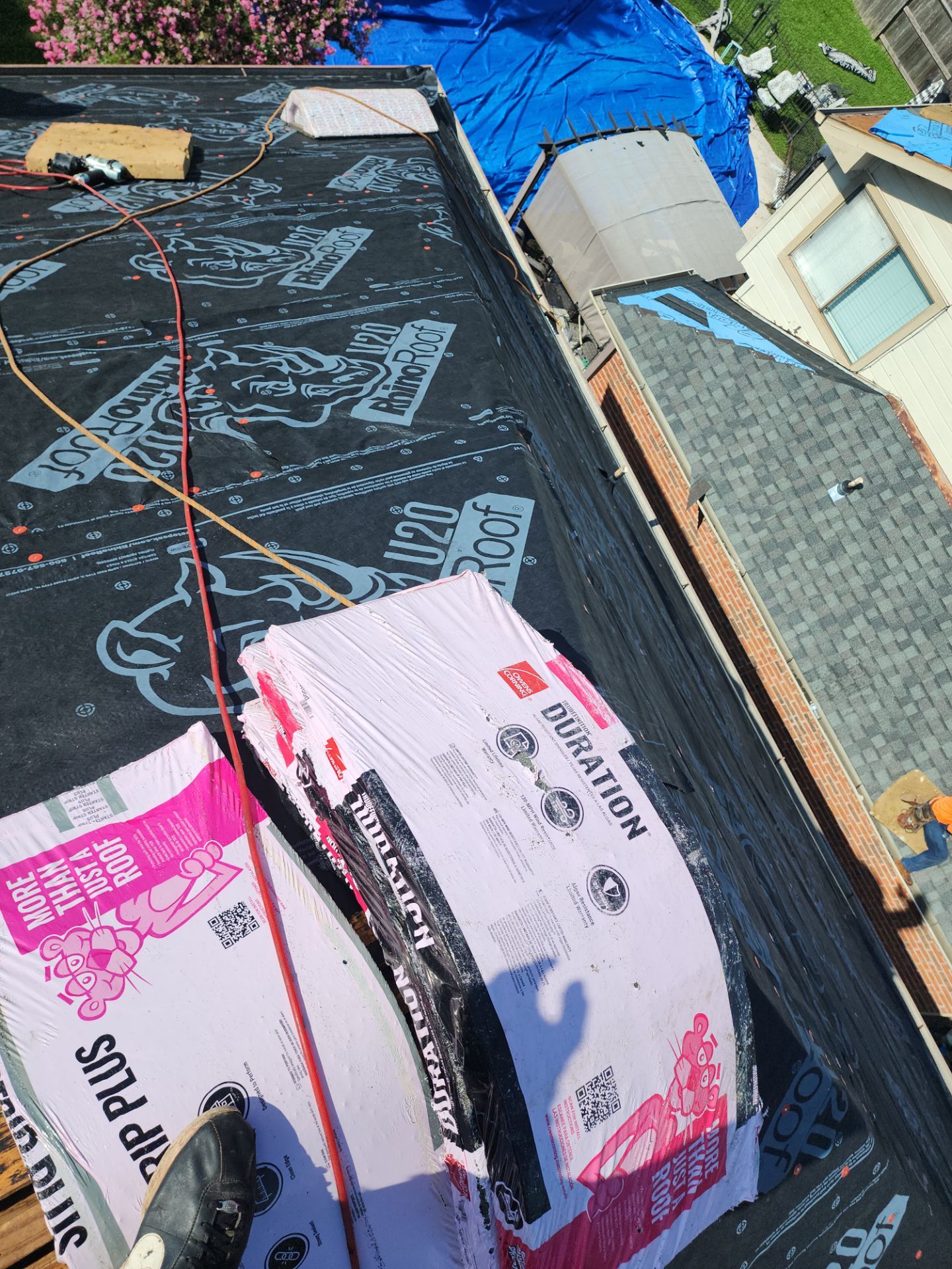 Residential Roofing Installation using Owen's Corning Duration (Lifetime) Shingles by Roof Repair Company