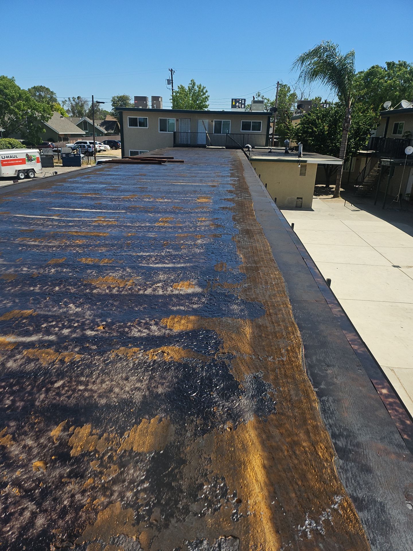 Foam Refurbish using General Coatings acrylic coatings and spray foam by Straight Edge Roofing Inc