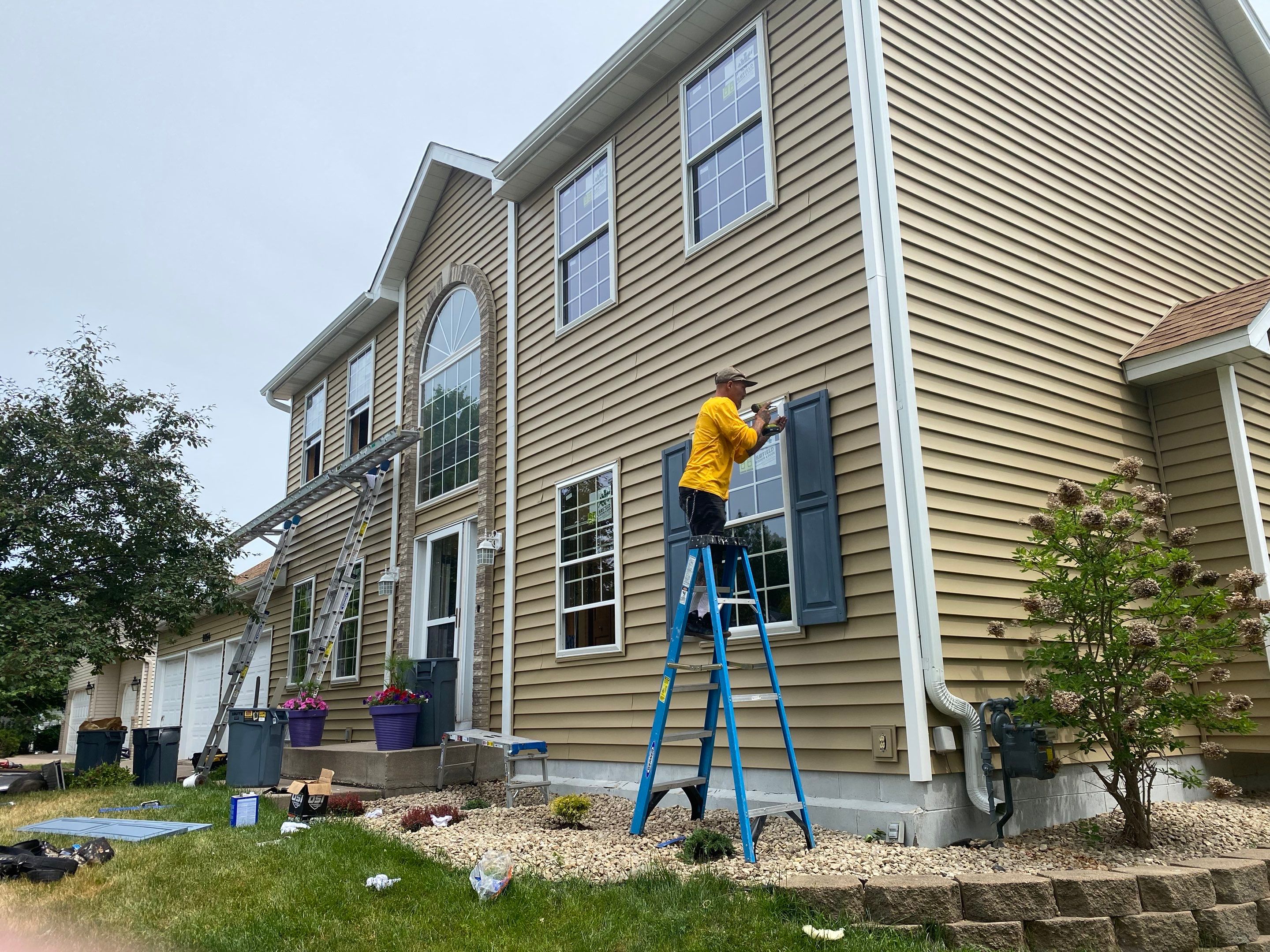 Window Installation using Hayfield Vinyl Windows by MODERN EXTERIOR SYSTEMS