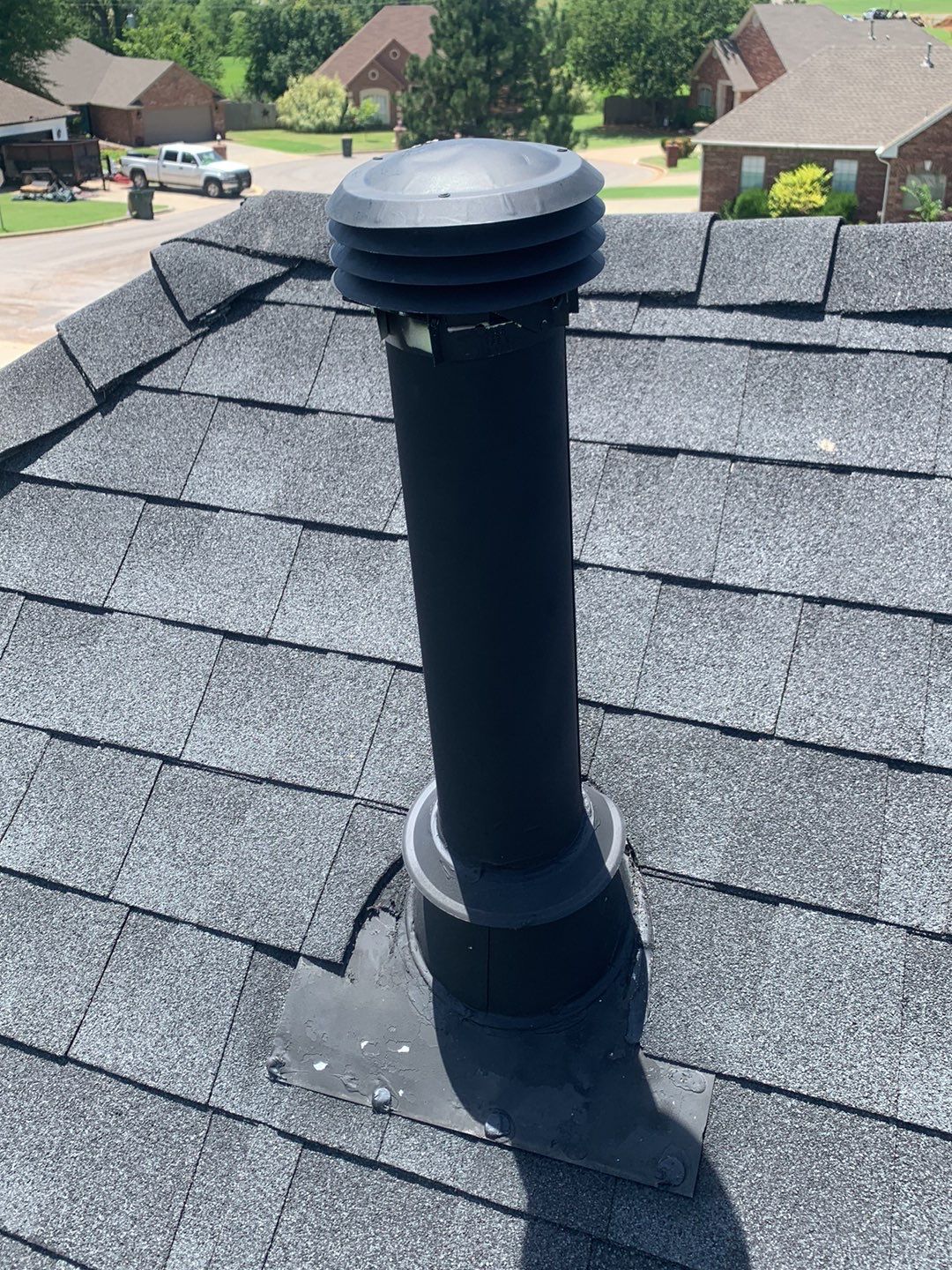 roof & vent in Blanchard by McCann's Roofing and Construction