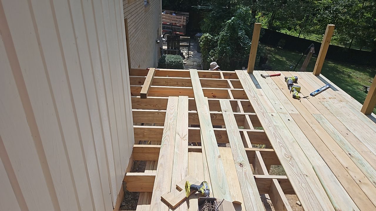 Split Rail Trail - Deck Installation  by Pillar and Pine