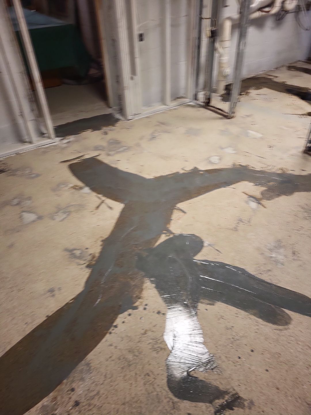 Basement Concrete Floor Coating with Penntek Flake System by Spectrum Painting, LLC