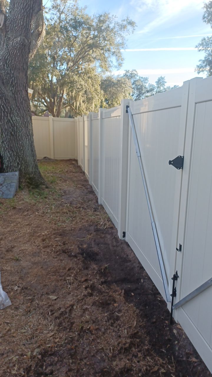 Sarasota, FL 6ft. Tan Vinyl Privacy Fence  by Asap fence and gates, LLC