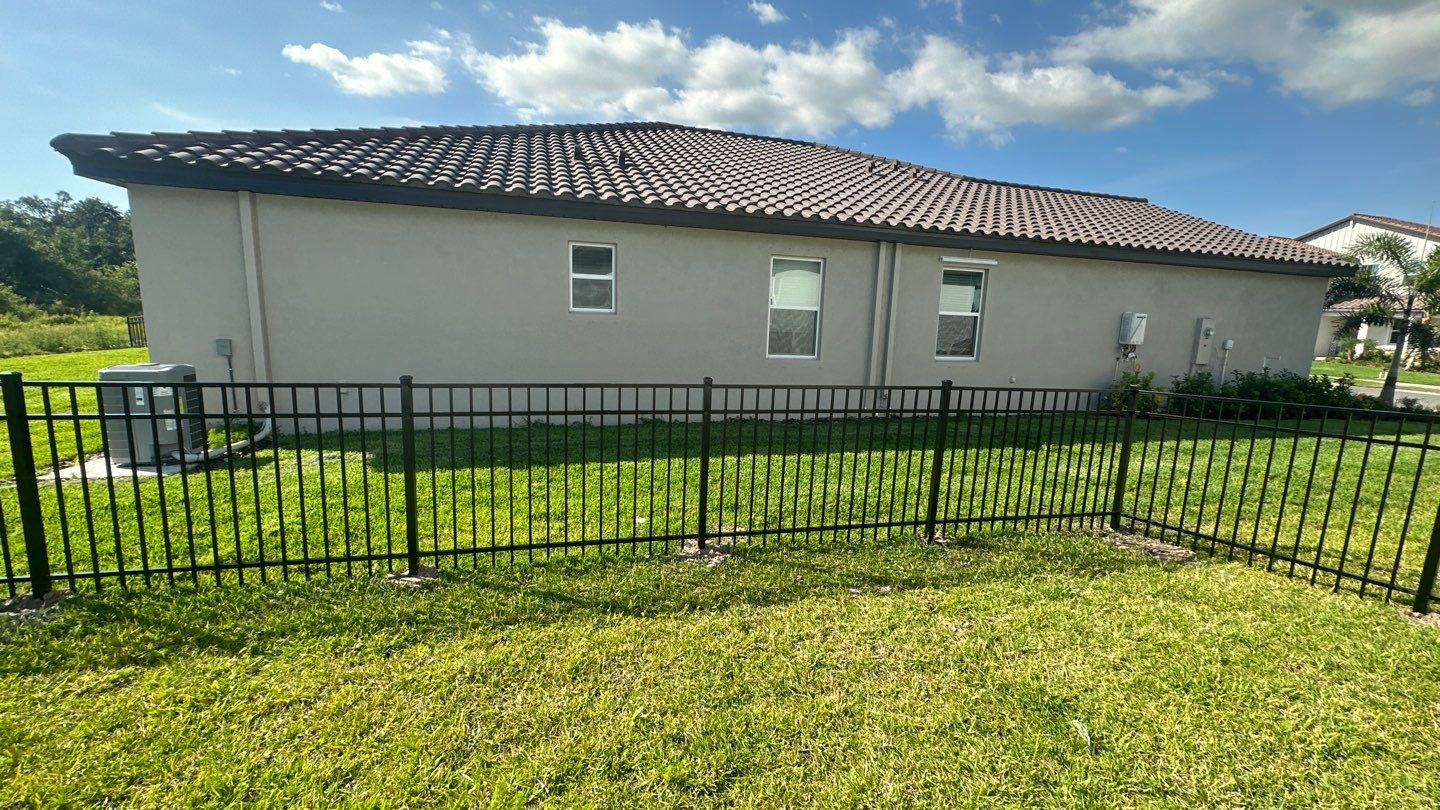 Aluminum Fence Installation using Black 3 Rail Aluminum Fence by Asap fence and gates, LLC