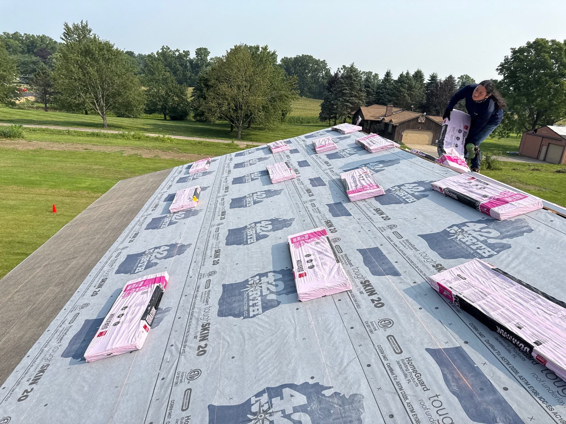 Storm Damage Repair on Barn. by 42 North Construction, LLC.