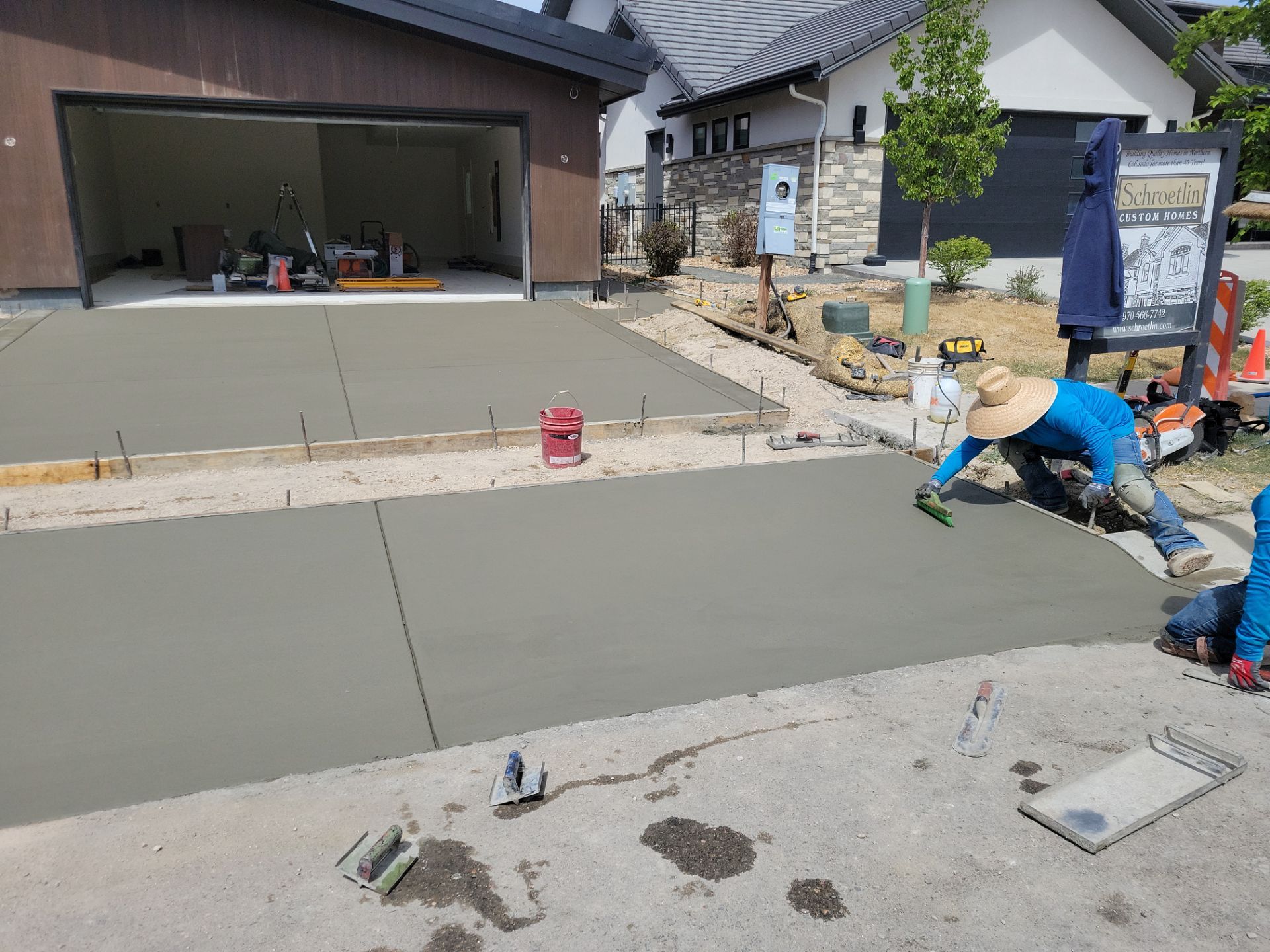 Stamped Concrete Patio and Custom Walkway Installation in Berthoud, Colorado by Center Line Concrete