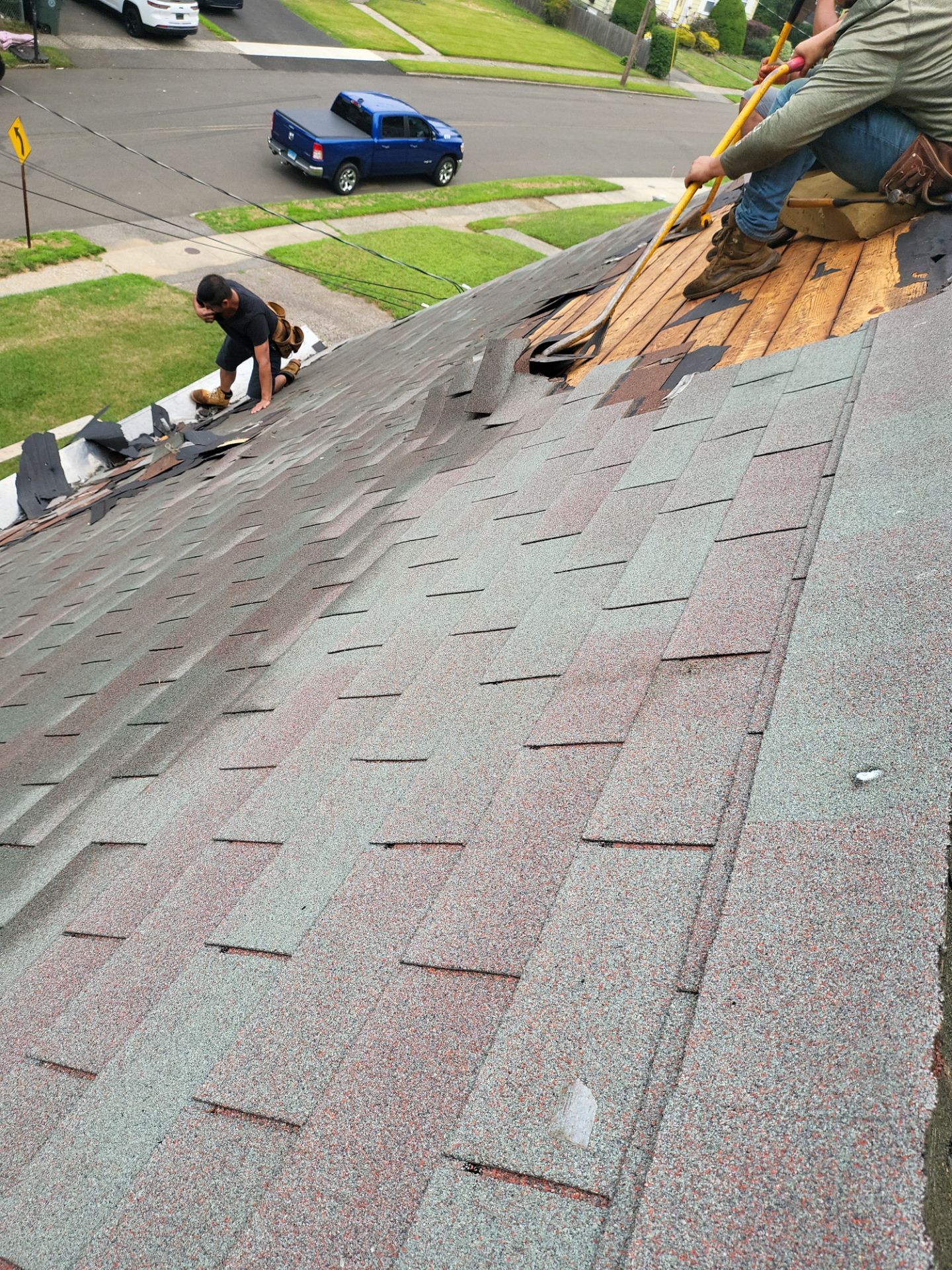 Residential Roofing Installation using Owens Corning TruDefinition Duration AR - Estate Gray by A Plus Exterior