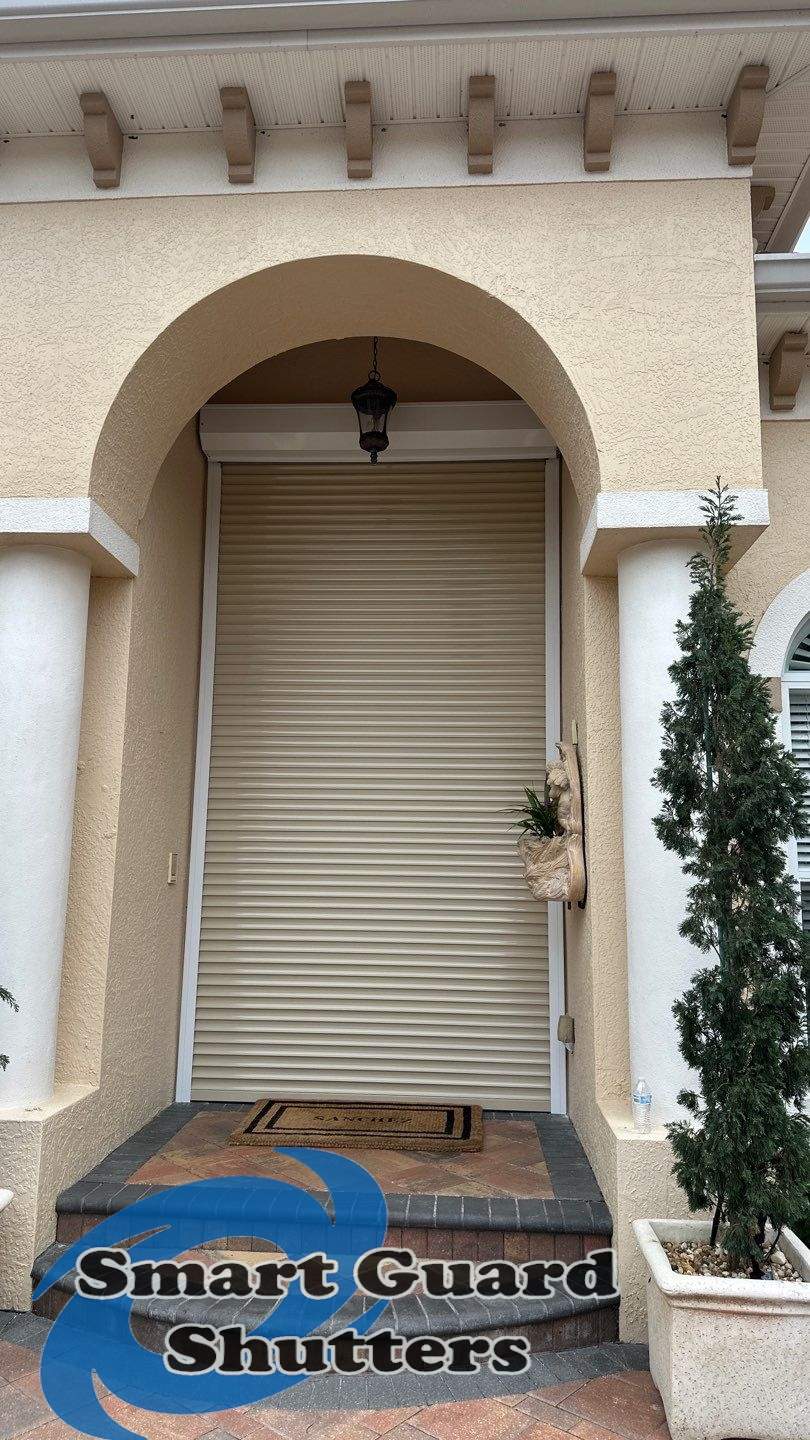 Rolling Shutter in White/Beige by Smart Guard Shutters