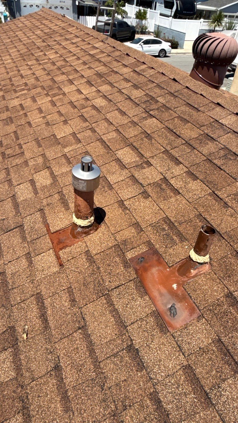 Asphalt Shingle Roof Rejuvenation and Vent Sealing in San Diego by Reliable Roofing San Diego Inc.