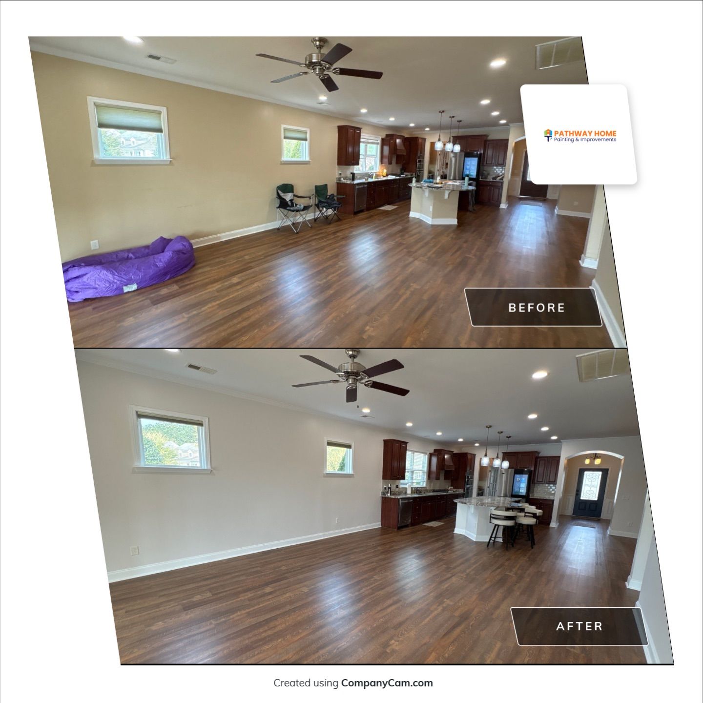 From Concern to Comfort: A Full Interior Transformation Done Right by Pathway Home Painting & Improvements