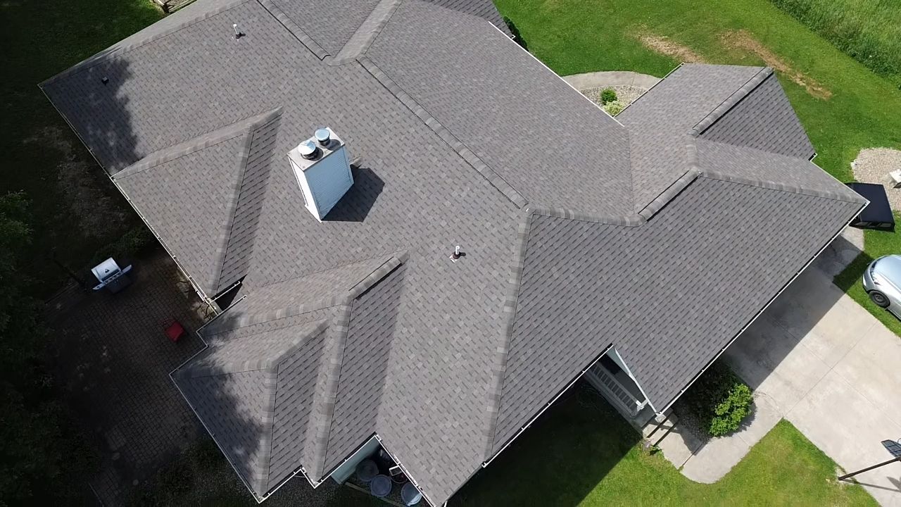 Atlas Pinnacle, Color, Weathered Wood, Drip Edge, Color, Royal Brown by Eagle Eye Roofing