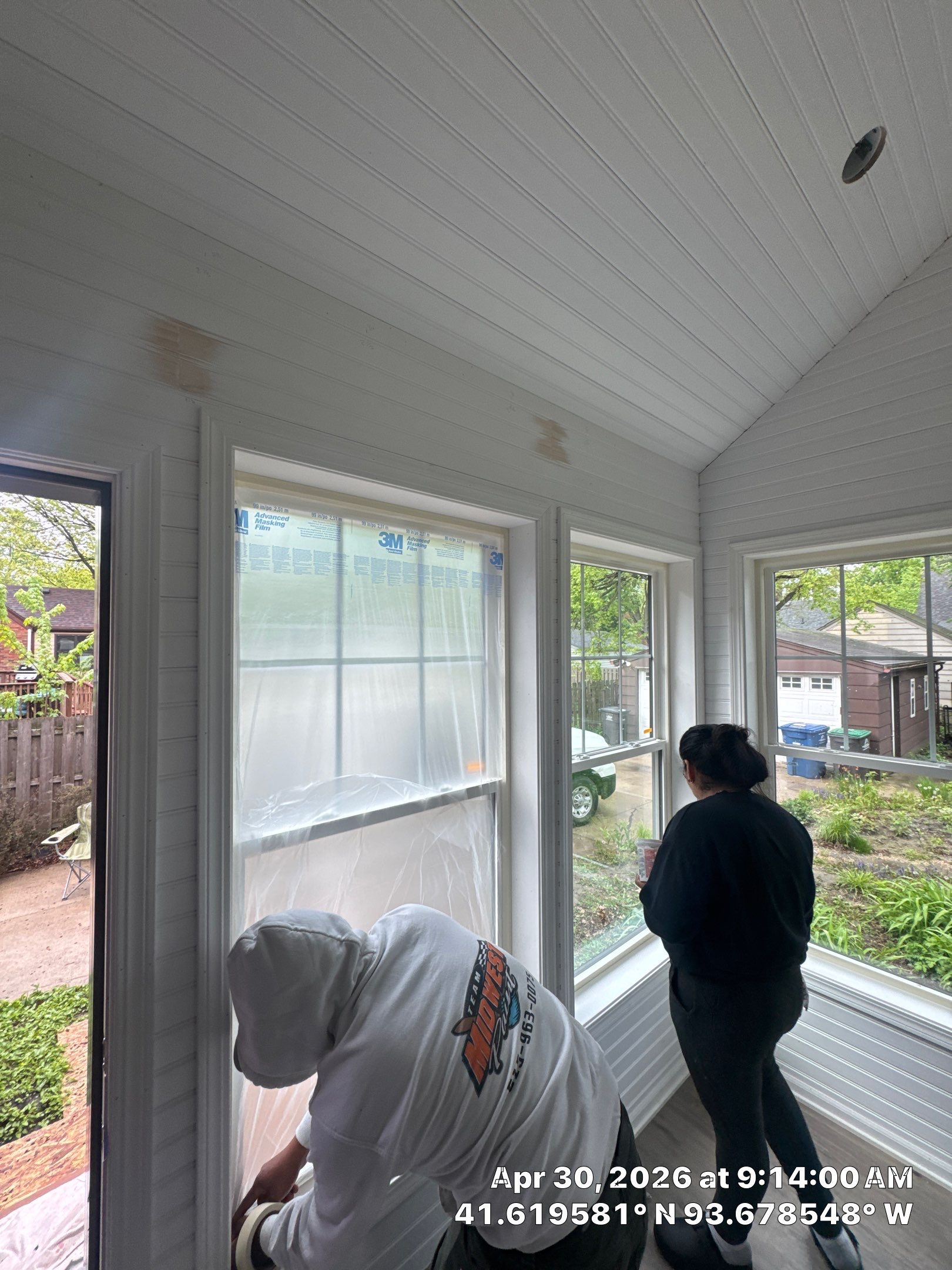 New 4 season room interior & exterior painting by Midwest Paint LLC