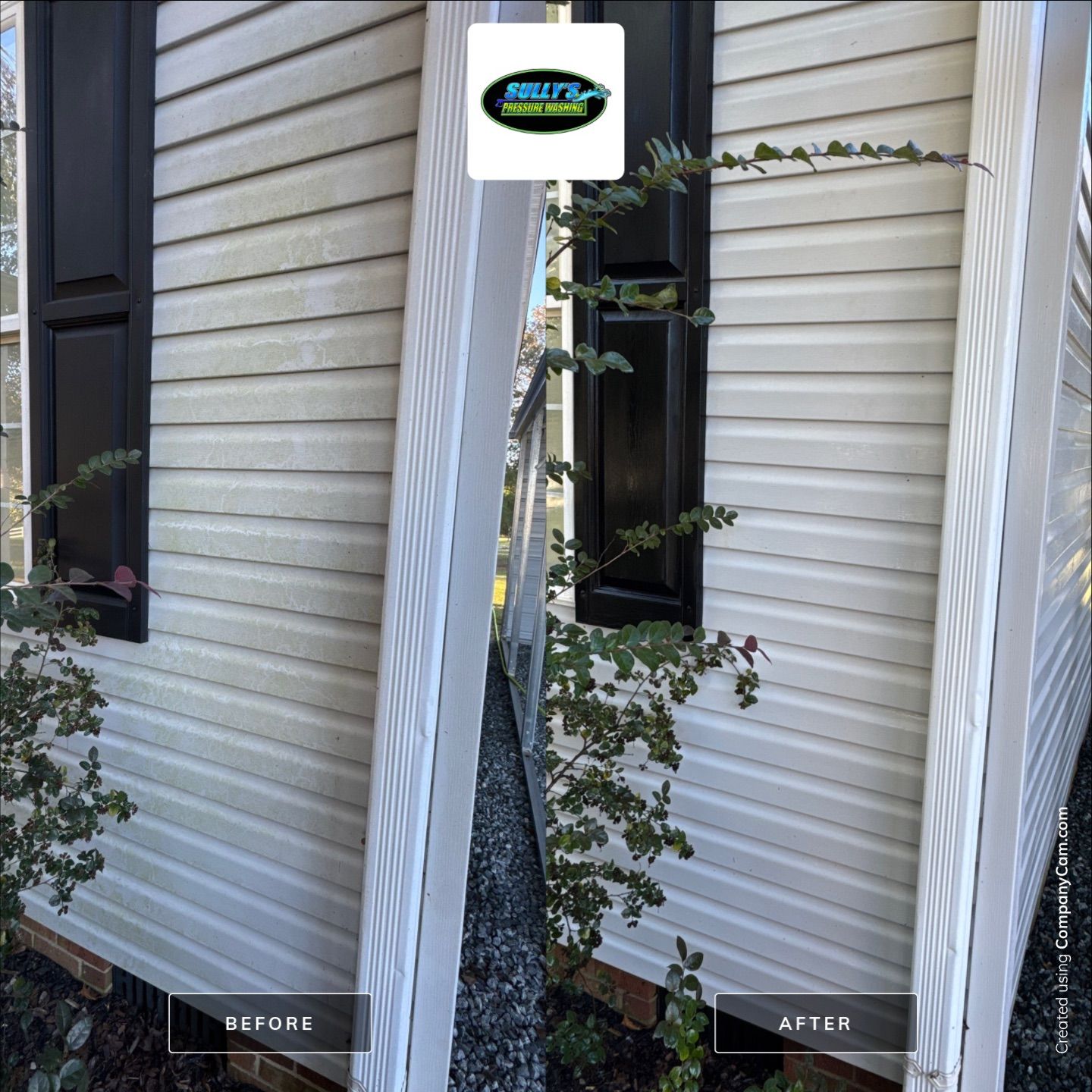 the service being done is cleaning and restoring the exterior siding of a house to remove dirt and stains