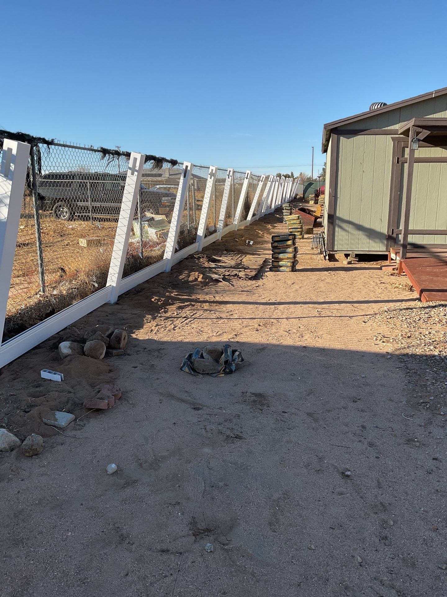 Replacement of old chain link fence by Fence Guys Inc. 