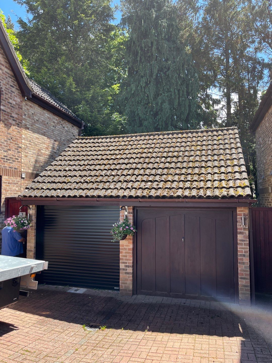 Roof Clean - Moss Removal using Honda 15lpm Low Pressure Washing Machine by Ges Exterior Cleaning ltd