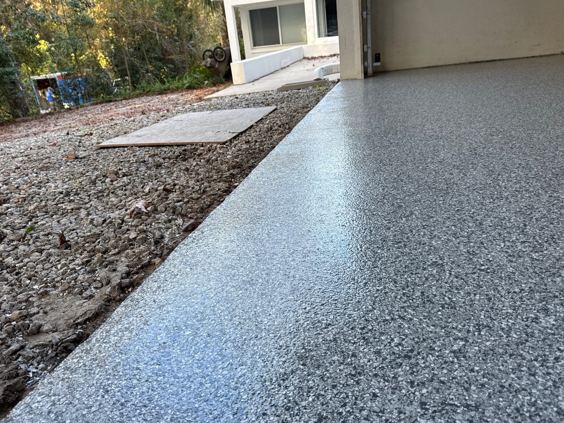 Entry and Garage in Gainesville, FL inSlate Stone by Cross Creek Concrete Coatings