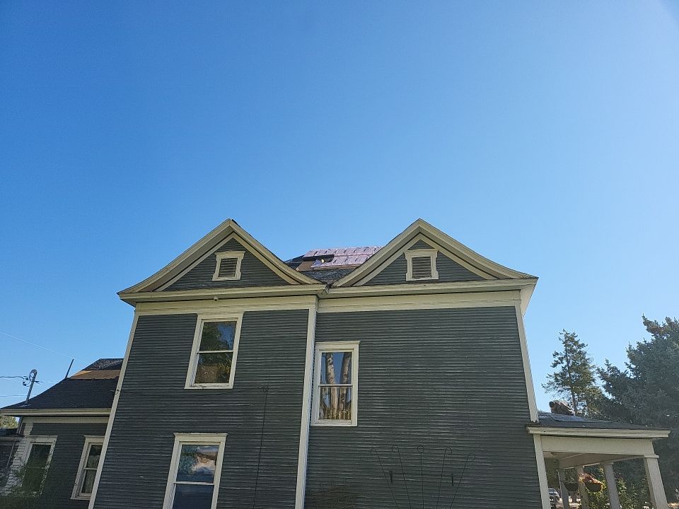 Meridian two story roofing installation using Owens Corning Duration in Onyx Black by ID Roofing LLC