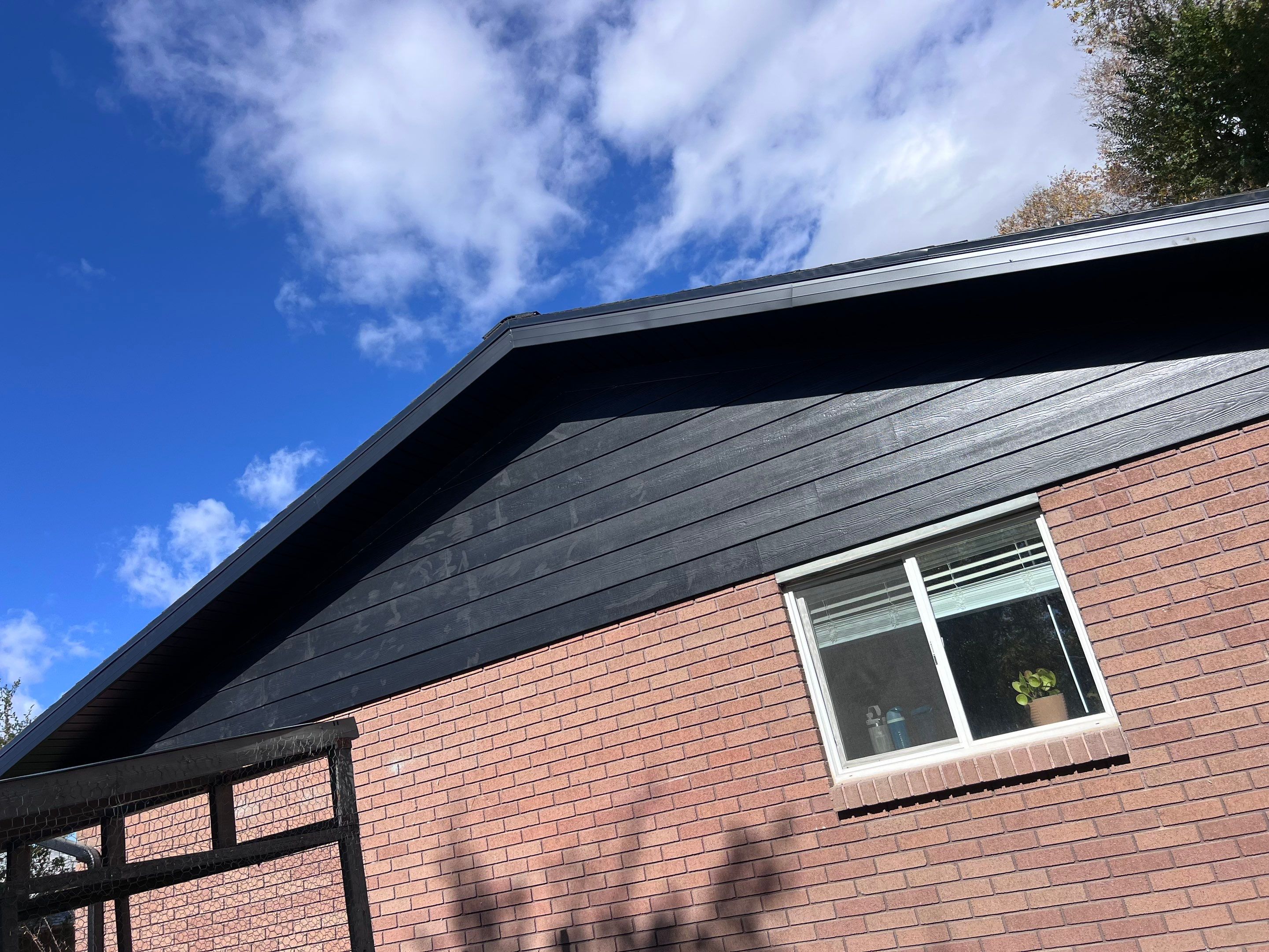 Pleasant Grove | Aluminum Demo & Custom Hardie Accent | Midnight Black by Ideal Siding Utah
