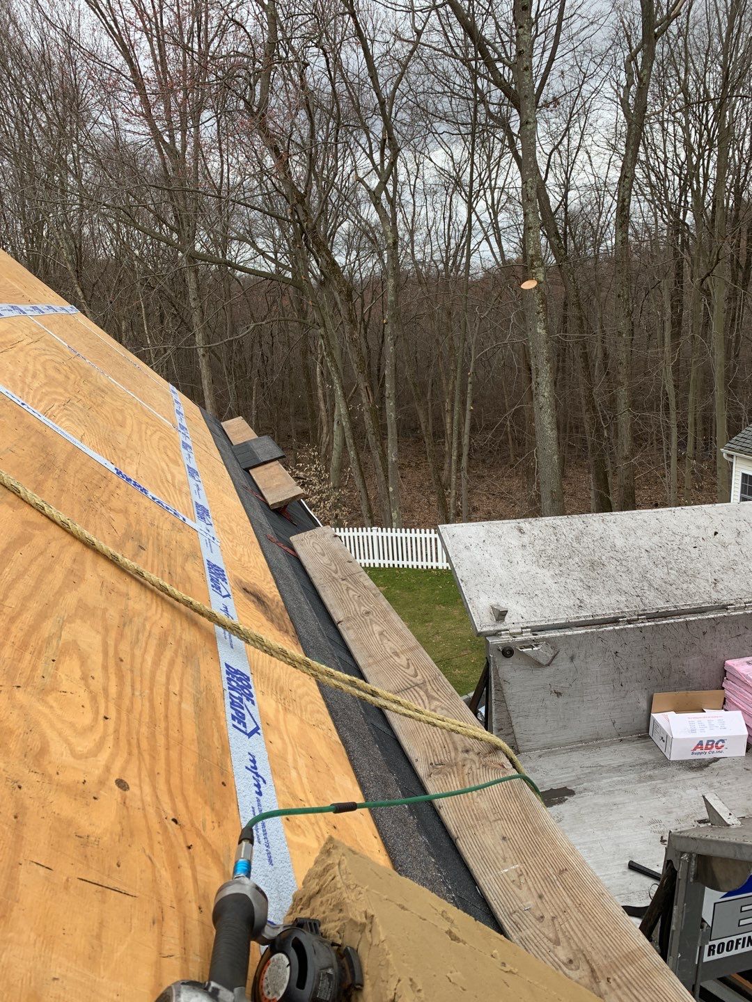 Residential Roofing Installation using Owens Corning TruDefinition Onyx Black by A Plus Exterior