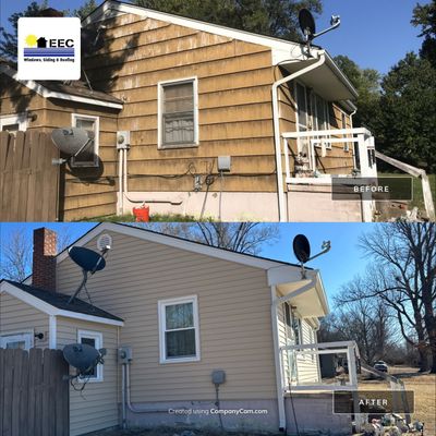 Siding Installation using Extrerior Porfolio Vinyl Siding 
