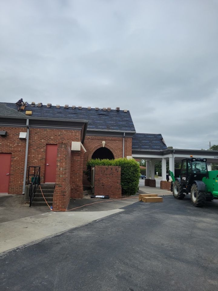 Commercial Roofing Installation using High Grade Asphalt Shingles by Carolina Trophy Roofs