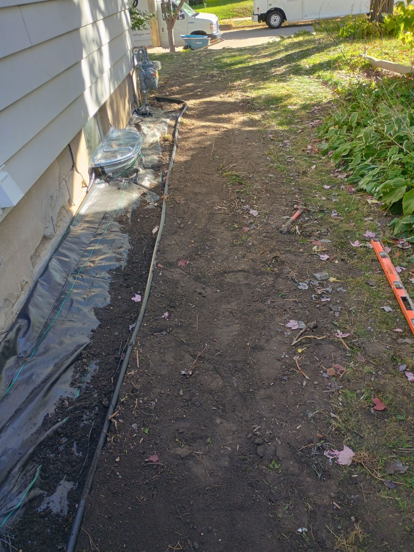 French Drain Installation for Michael by Waterproofing Northeast
