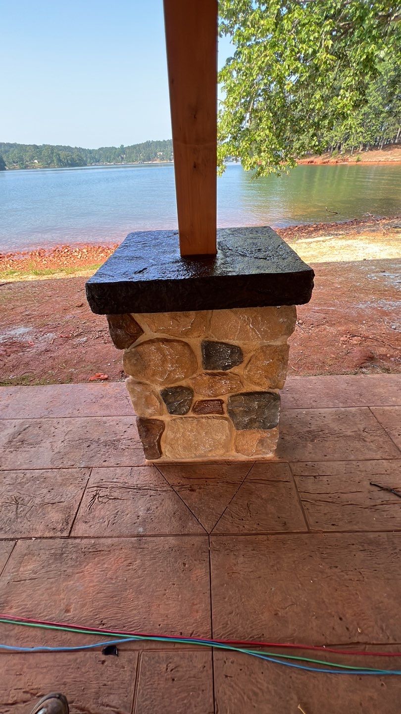Stamped Concrete Pavilion Slab by Xtreme Concrete Services